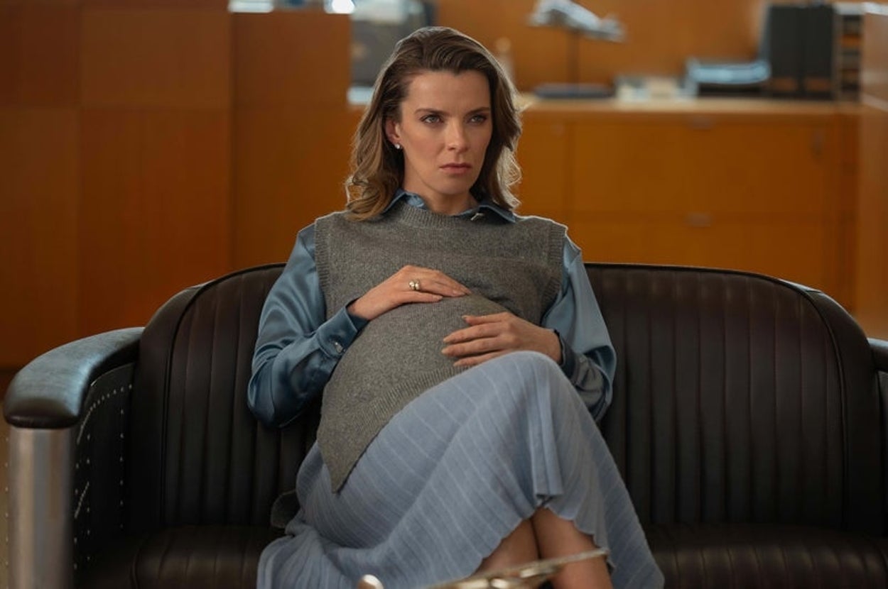 Betty Gilpin Answers Everyone's Big Questions About That Graphic "Office Romance" Scene