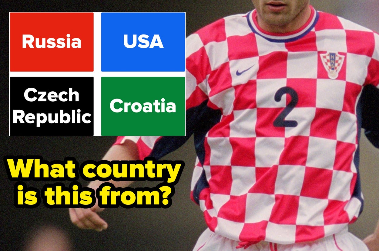 I Bet You Can't Identify More Than 20/30 Of These Past World Cup Jerseys Without Googling