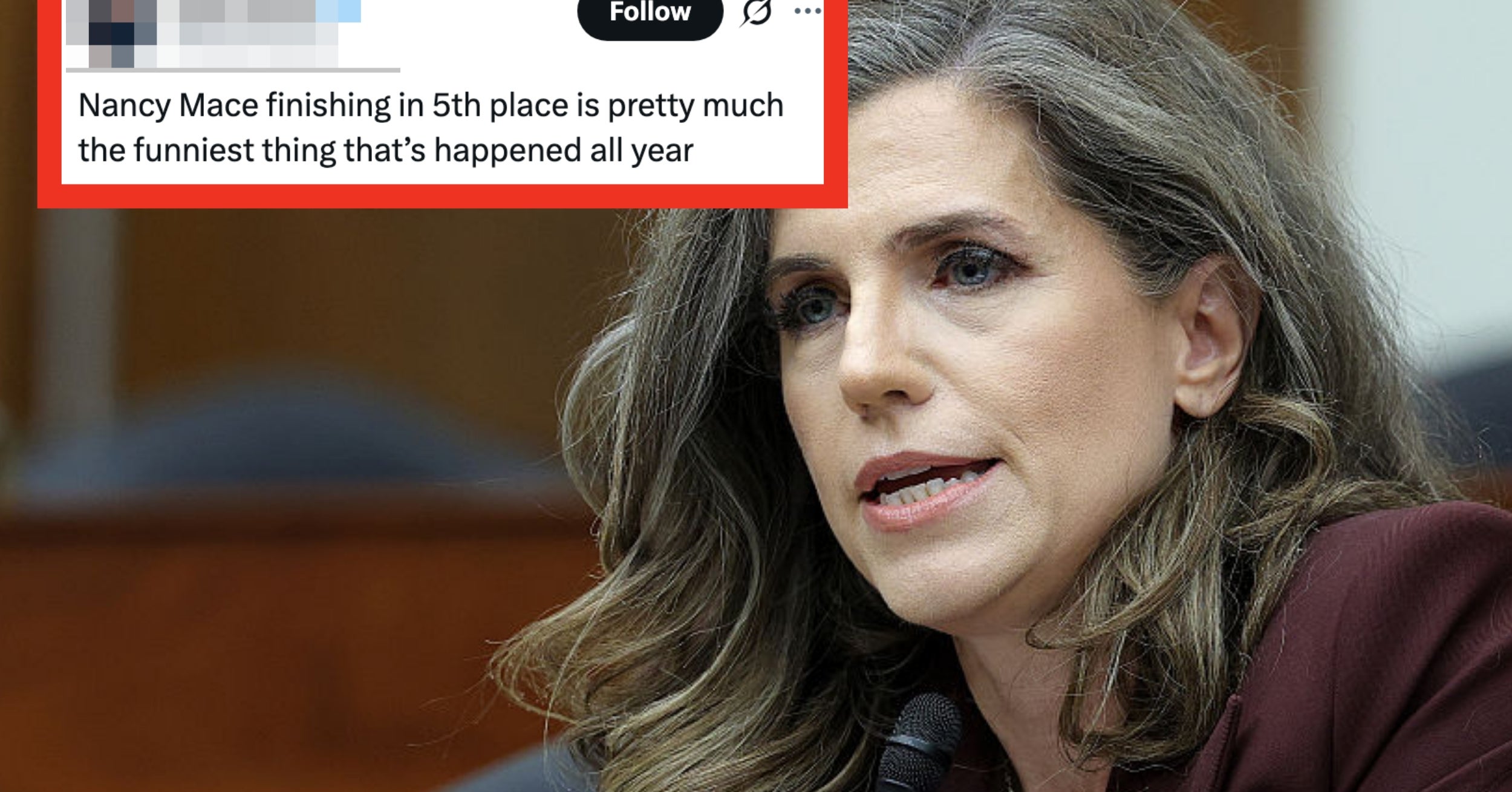 The Internet Is Brutally Mocking Nancy Mace After She Finished In 5th Place In The South Carolina Governor's Race