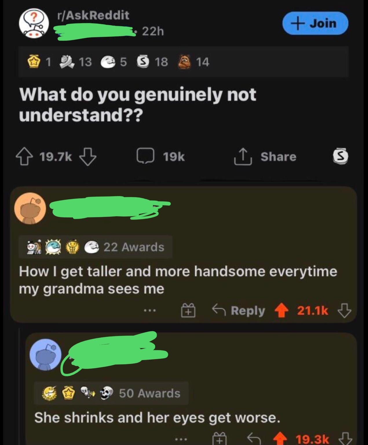 Screenshot of Reddit station  asking, "What bash  you genuinely not understand?" with humorous comments astir  changes successful  appearances