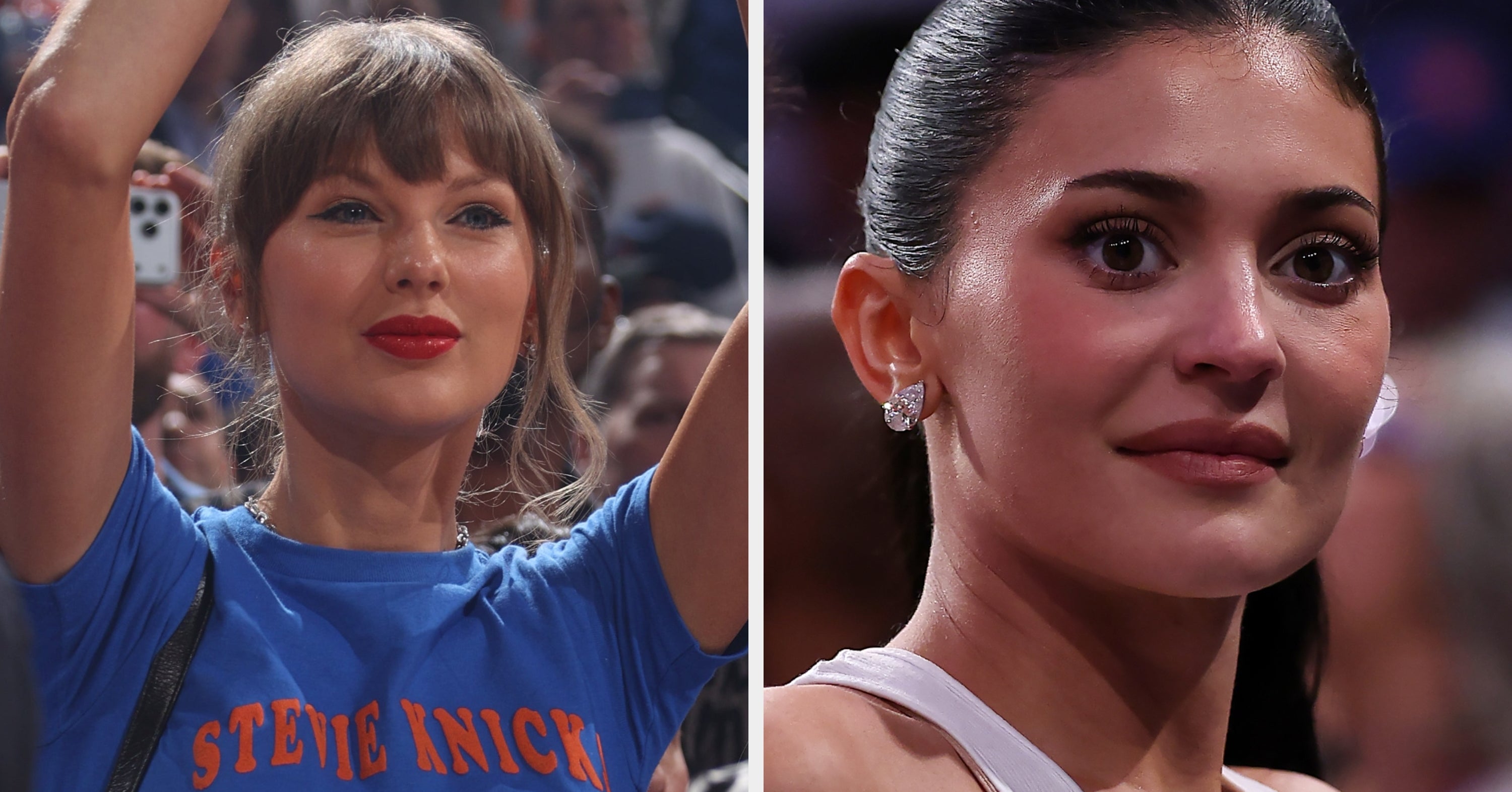 "THE WAY I AUDIBLY GASPED": Everyone Is Making The Same Joke About Taylor Swift And Kylie Jenner's Unexpected Courtside Hug After The Knicks' Shocking Win