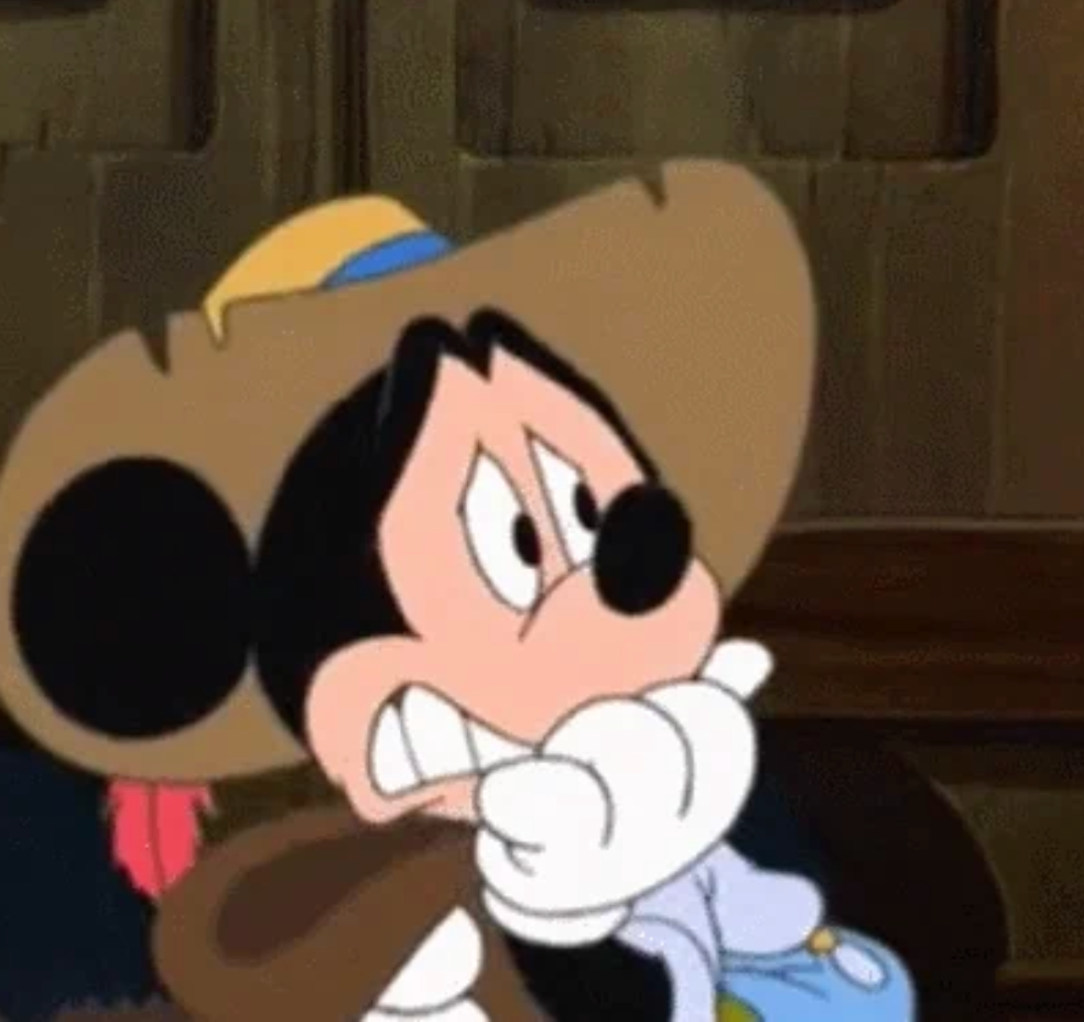Animated quality with ample chapeau and gloves looks worried, biting their glove, successful a rustic setting