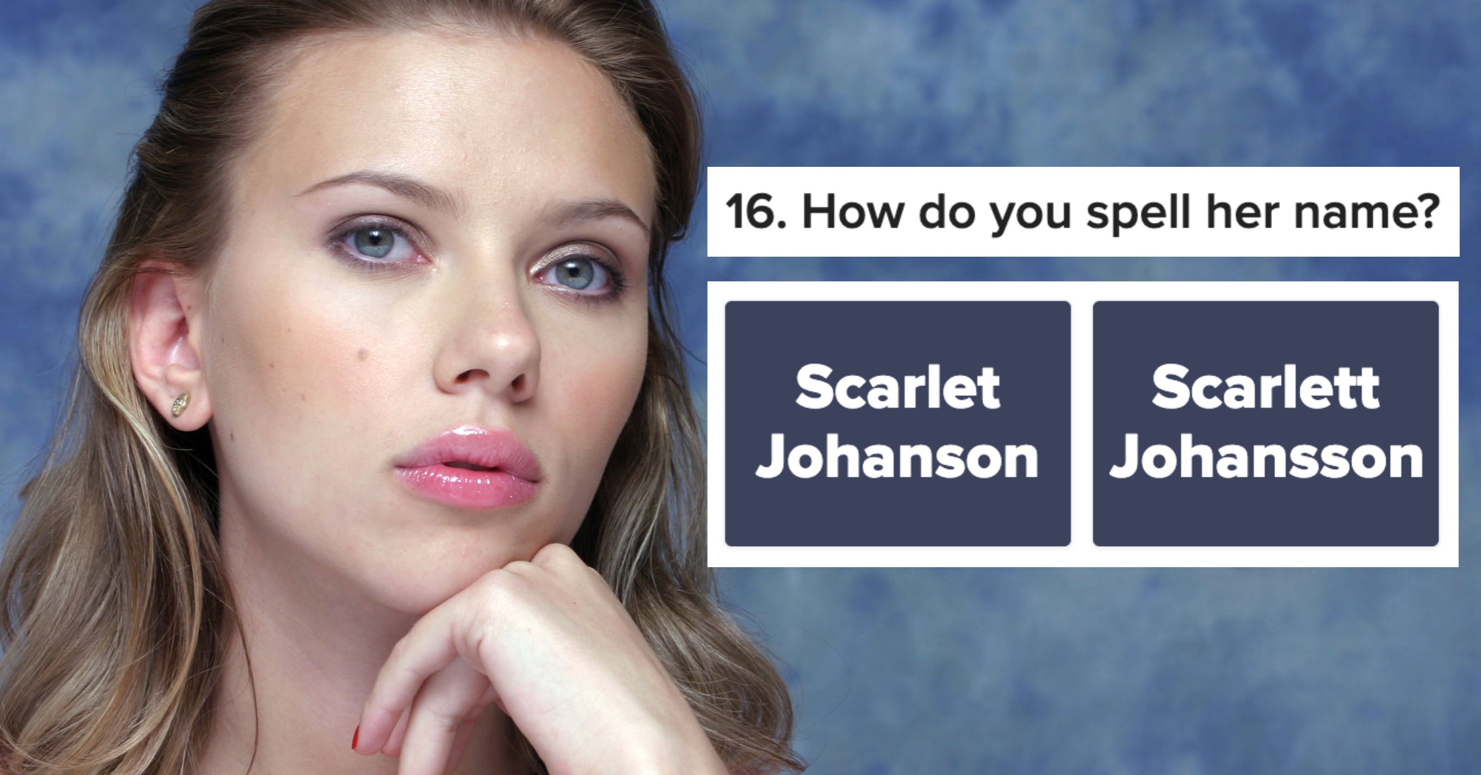 Celebrity Name Spelling Quiz