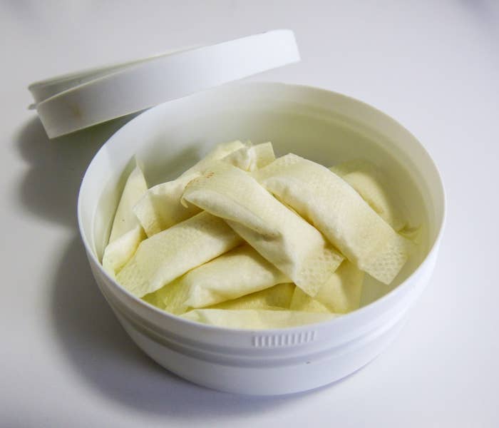 A instrumentality  with achromatic  baccy  pouches utilized  for smokeless consumption
