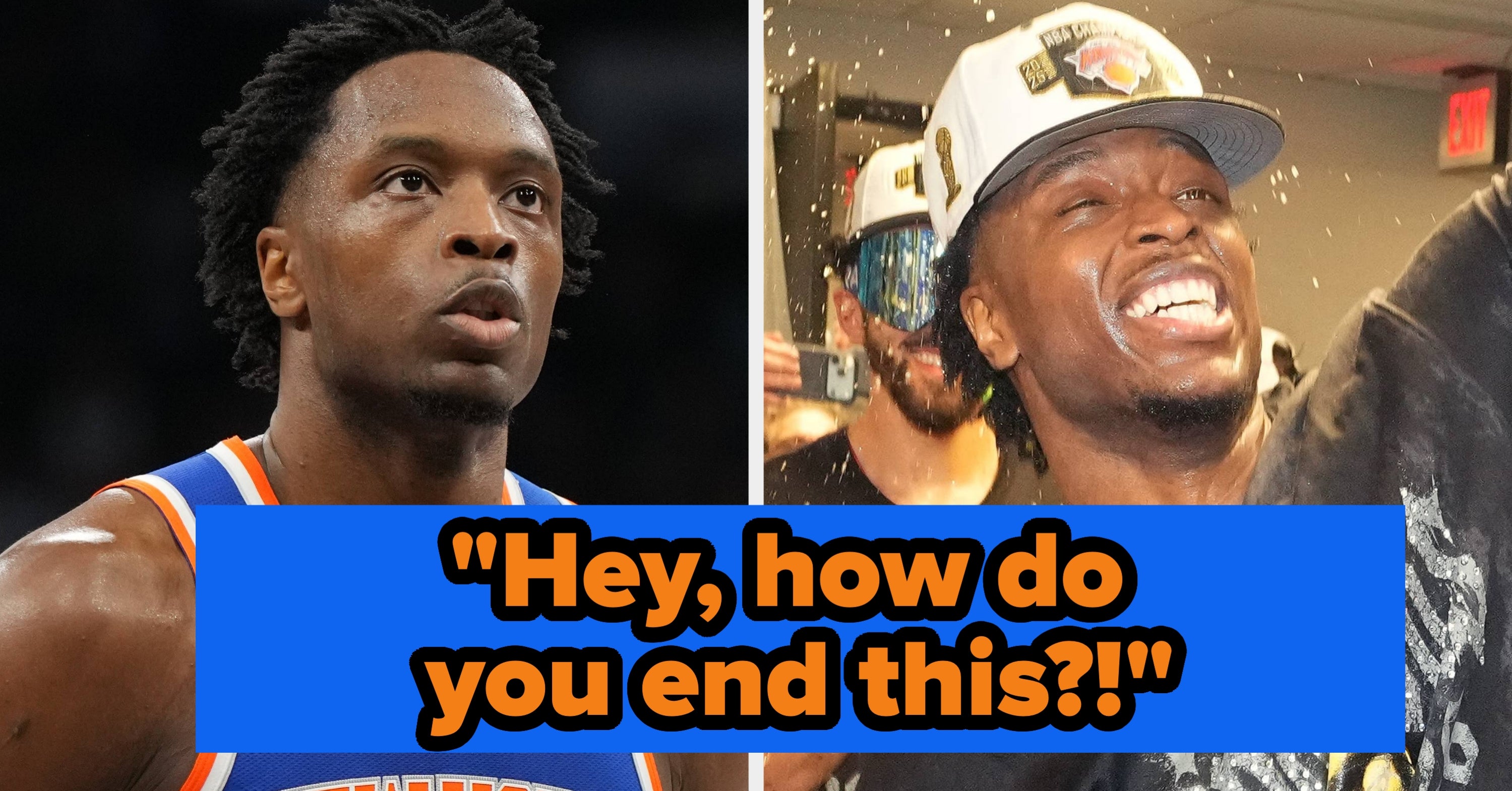 OG Anunoby Accidentally Went Live During The Knicks Locker Room Celebration, And His Reaction Was Hilariously Relatable