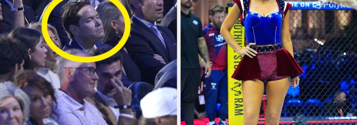 50 Unhinged Photos From Trump's UFC Freedom Fight That Prove We Are Living In A Simulation
