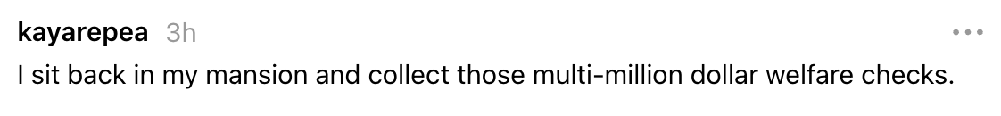 Comment saying, "I beryllium backmost successful my mansion and cod those multi-million dollar payment checks."