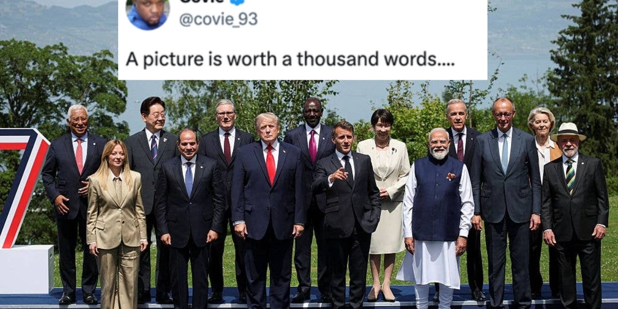 This Super Awkward Picture Of Donald Trump With World Leaders Is Going Viral