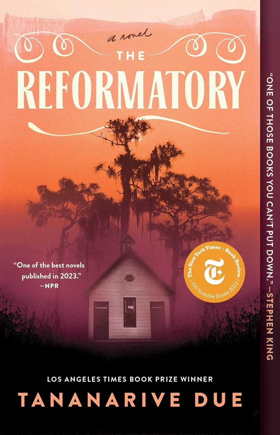 Cover of "The Reformatory" by Tananarive Due, featuring a tiny  gathering  nether  a ample  tree. Award-winning caller   praised by NPR and Stephen King