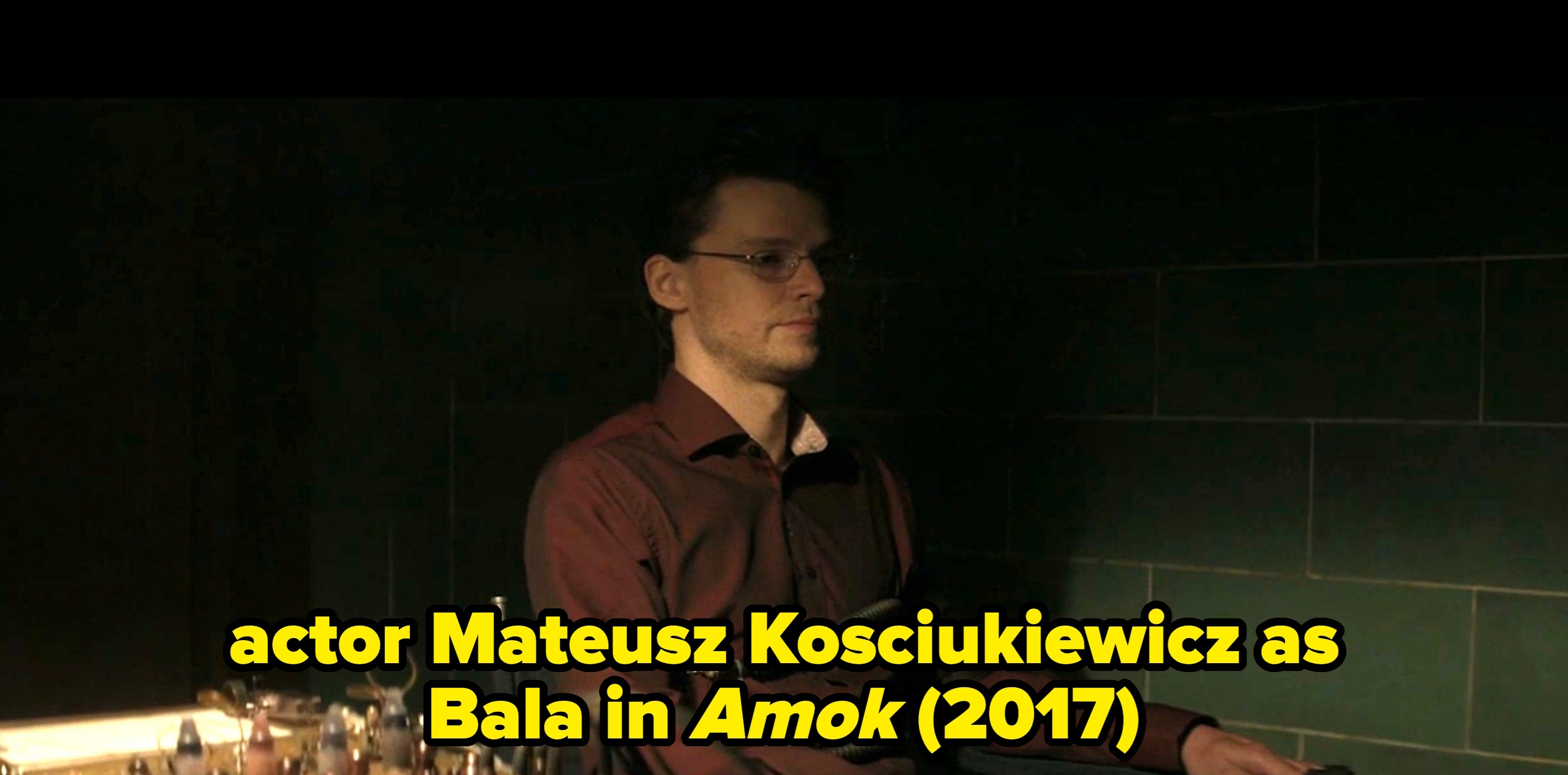 actor Mateusz Kosciukiewicz as Bala in Amok (2017)