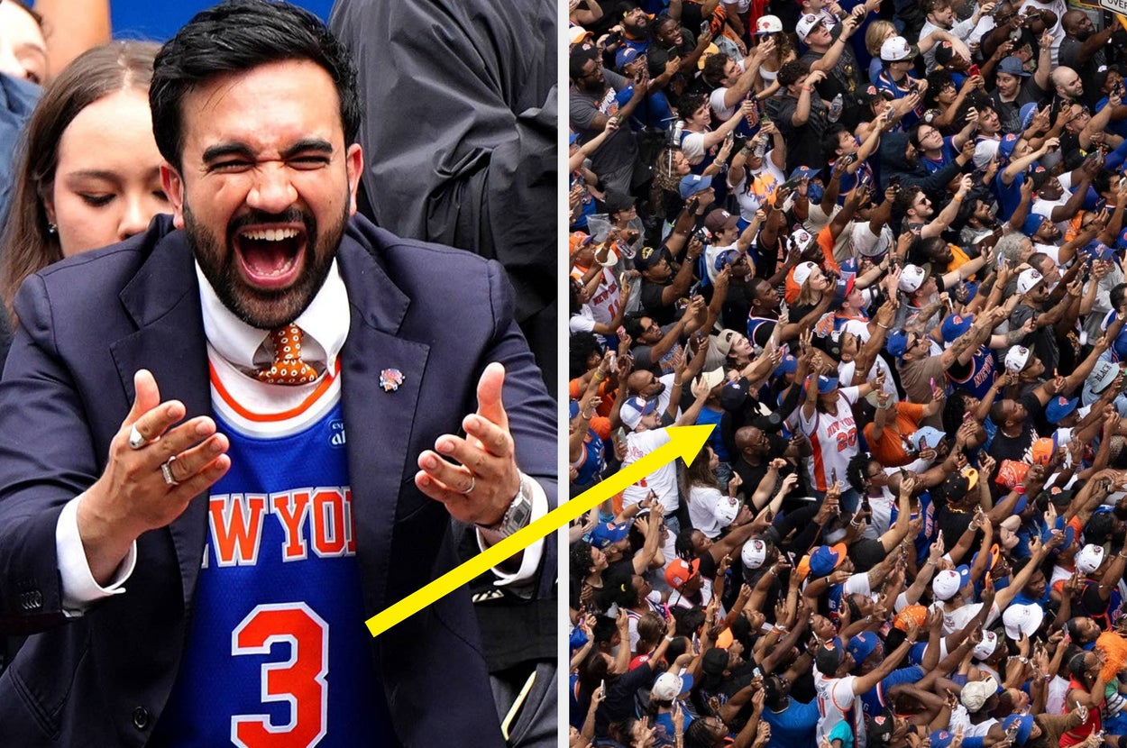 "This Is My Nightmare": 22 Photos That Show How Absolutely Wild The Crowds At The Knicks Parade Are