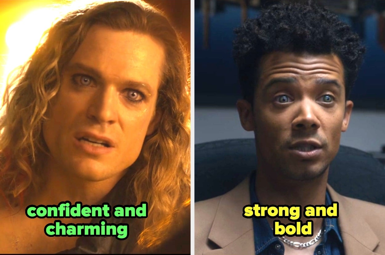 Lestat labeled "confident and charming," and Louis labeled "strong and bold"