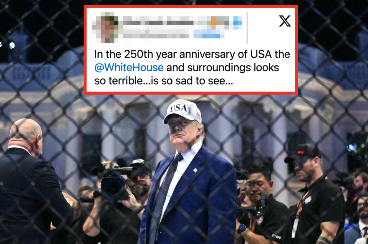 "The US Is A Sh** Hole": This Photo Of The Lawn Just Outside Of The White House After Trump's UFC Fight Is Going Viral