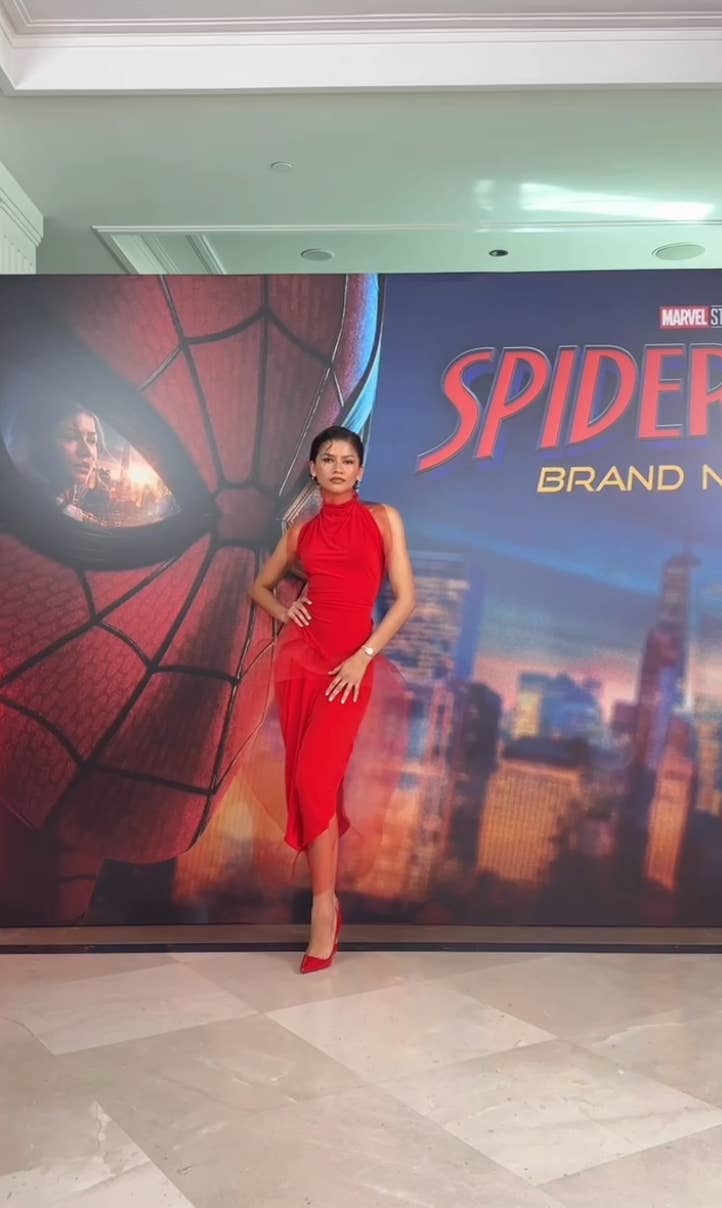 zendaya pink dress spiderman Zendaya Slays the Spider-Man: Homecoming Red Carpet in a Barbie-Pink Gown