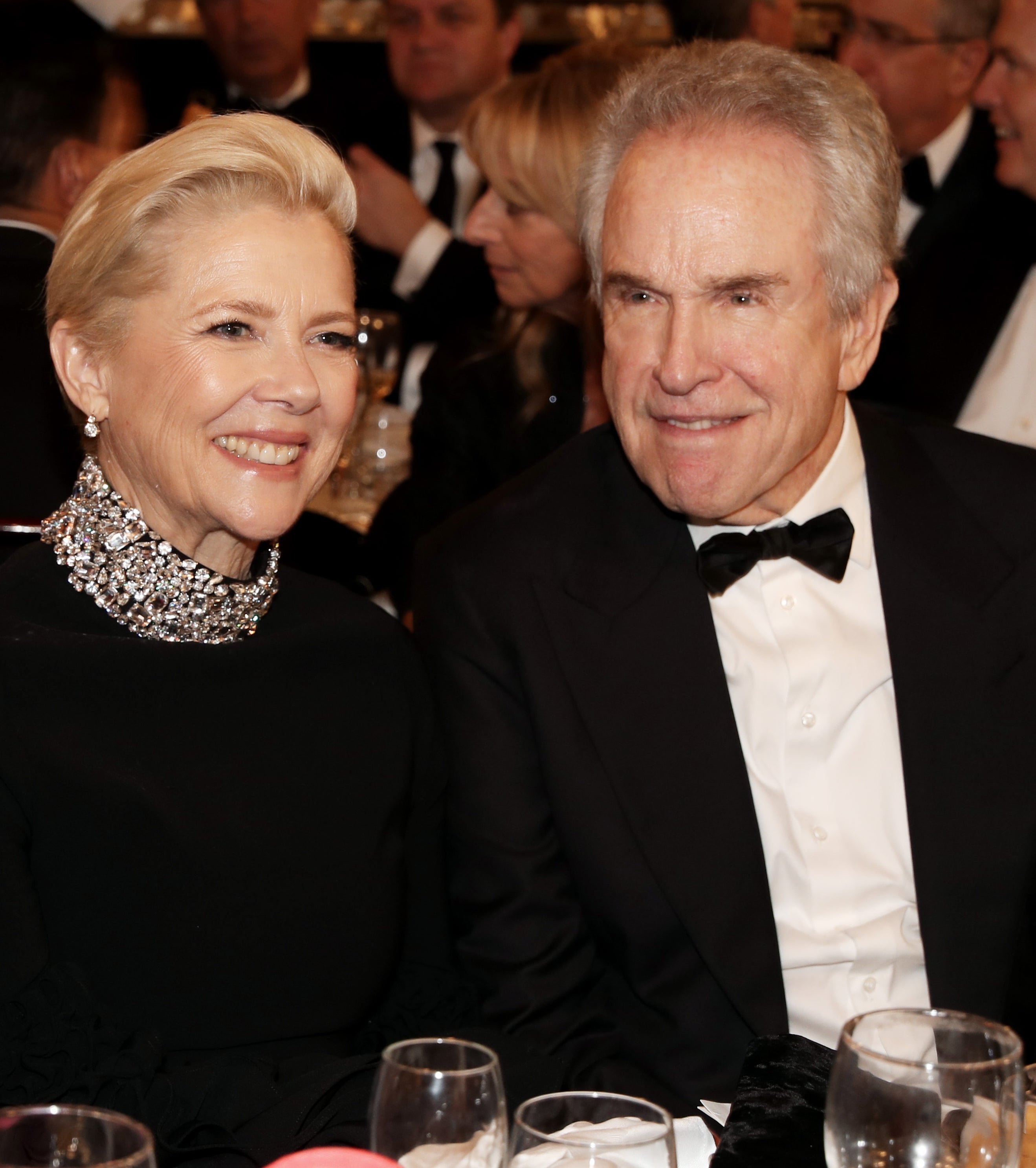 Annette Bening and Warren Beatty at a formal event