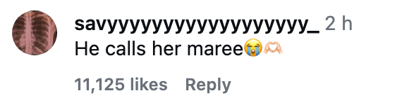 "He calls her maree?" and includes 11,125 likes