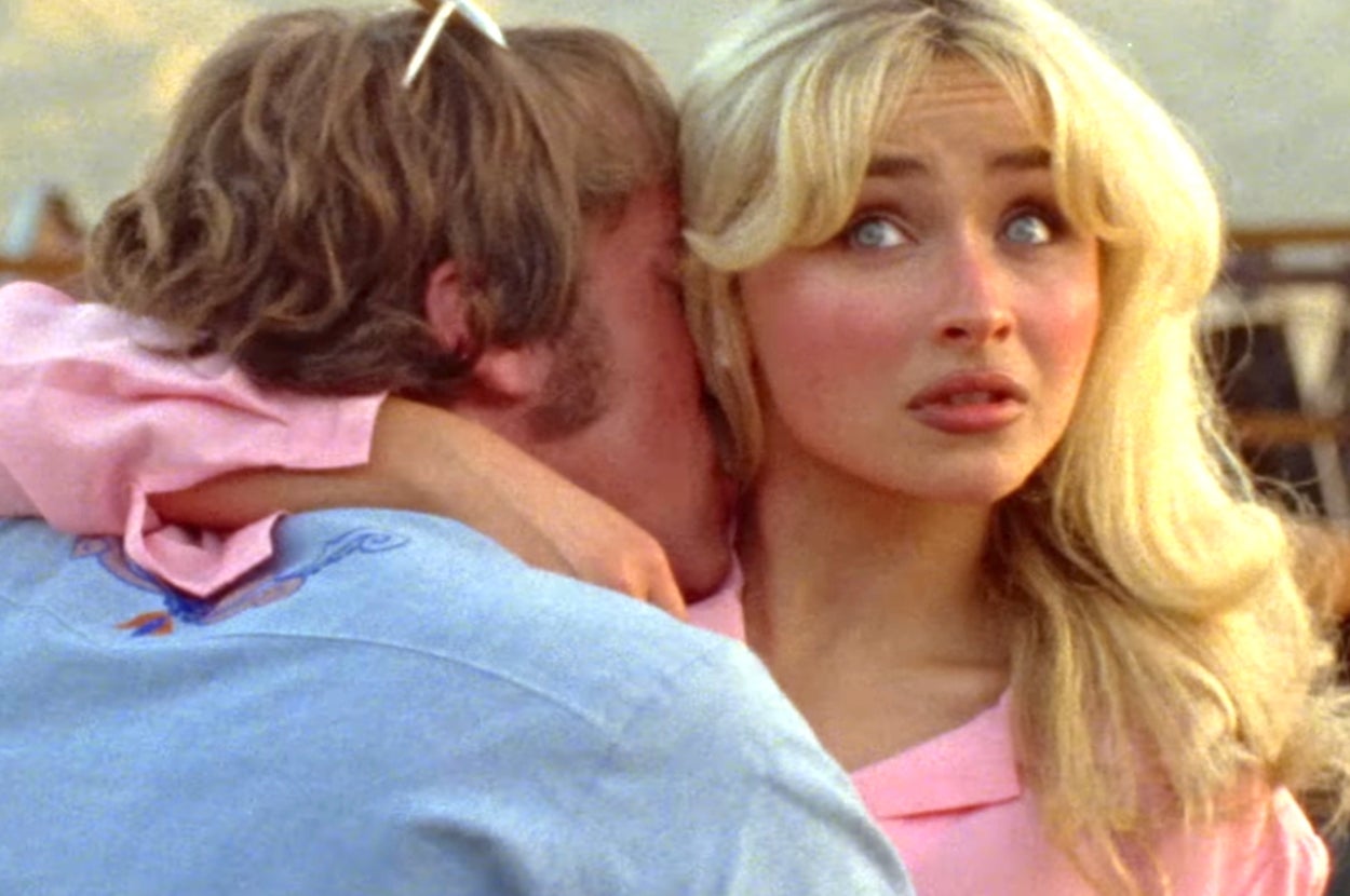 Sabrina Carpenter in her "Manchild" music video