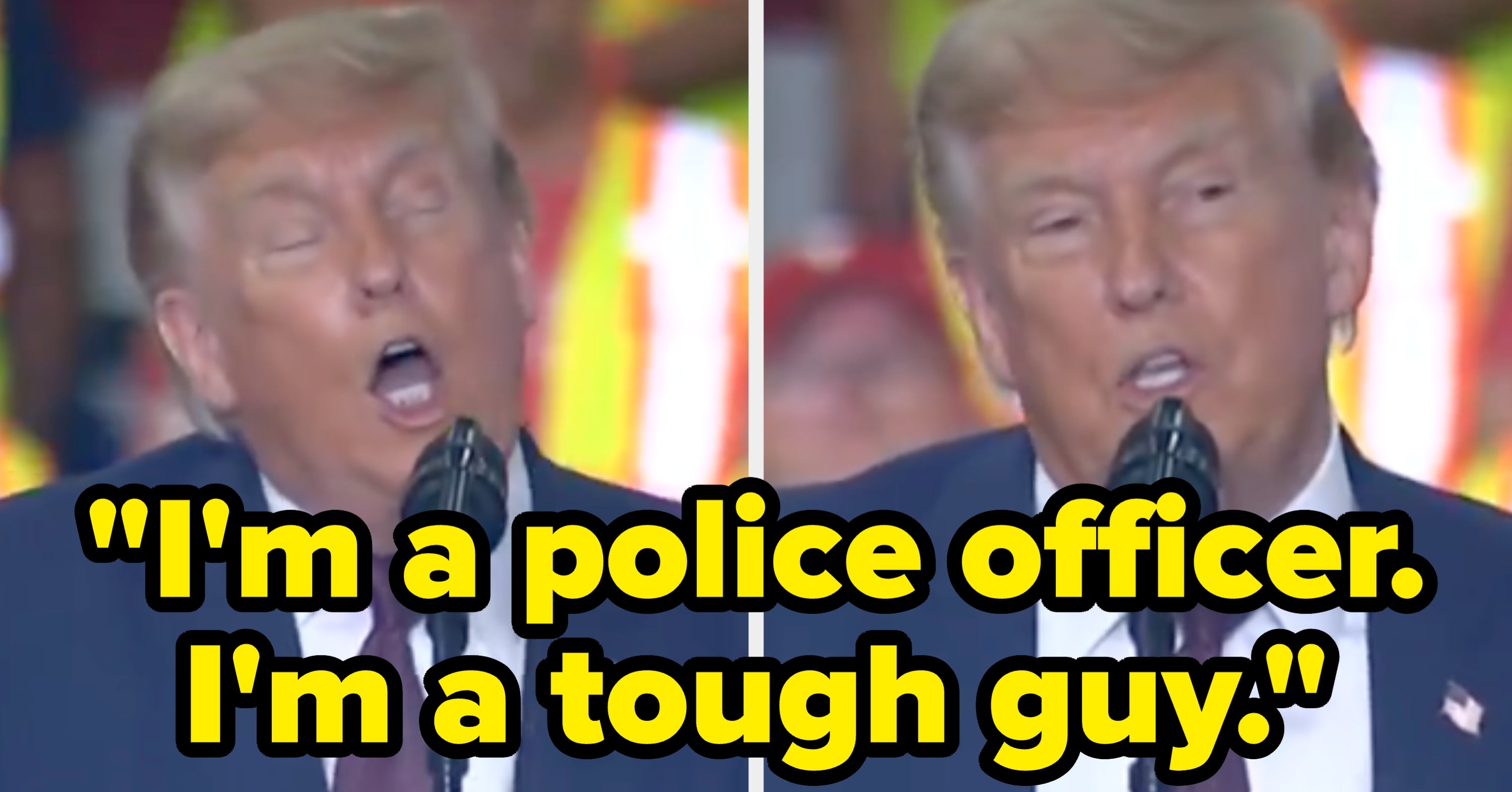 The Entire Internet Is Scratching Its Head Over Trump's Awkwardly Strange Police Officer Story
