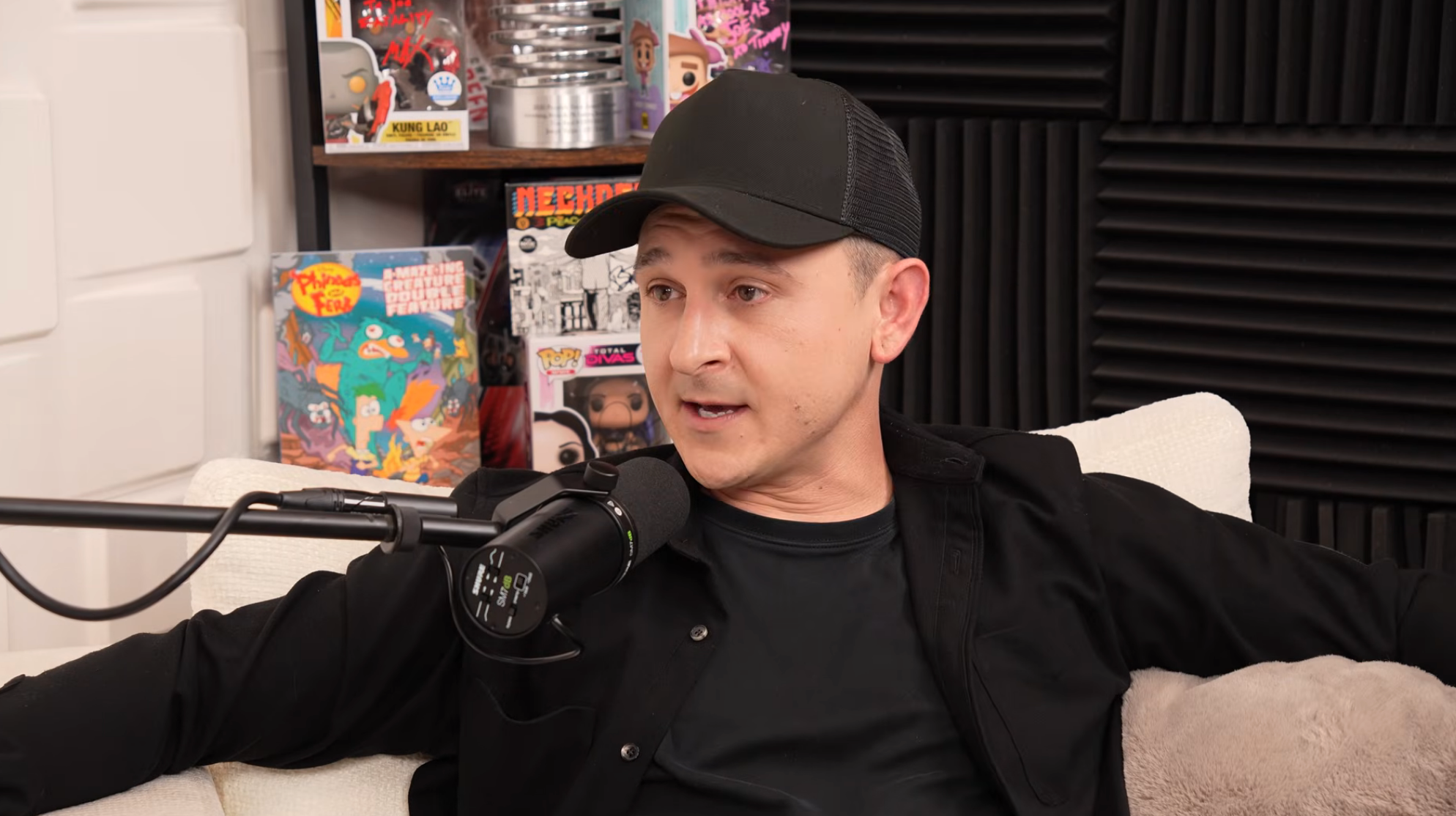 Mitchel speaking on a podcast