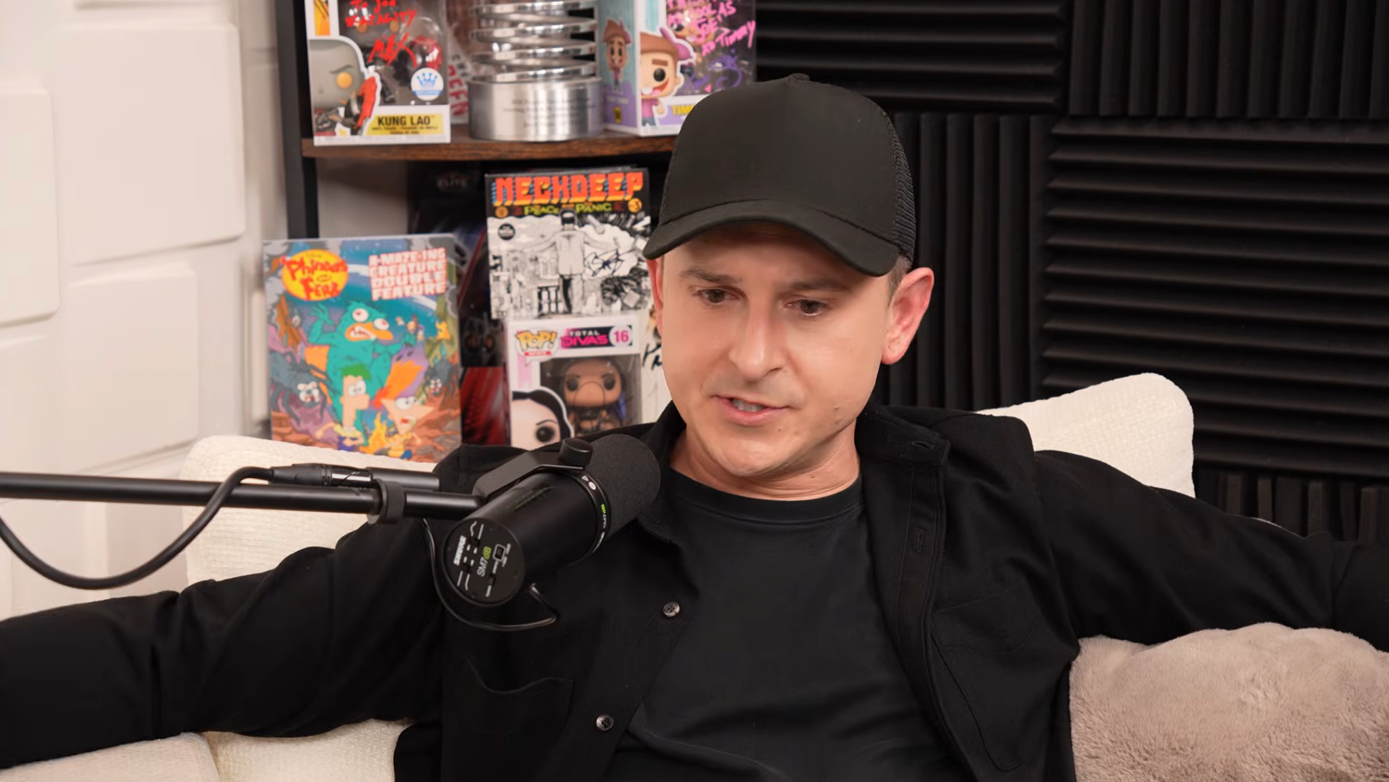 Mitchel speaking on a podcast