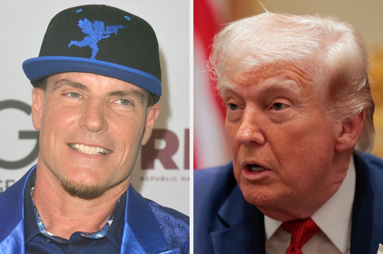 Two photos: Left, a man in a cap and shiny jacket smiles; Right, another man with a serious expression, wearing a suit