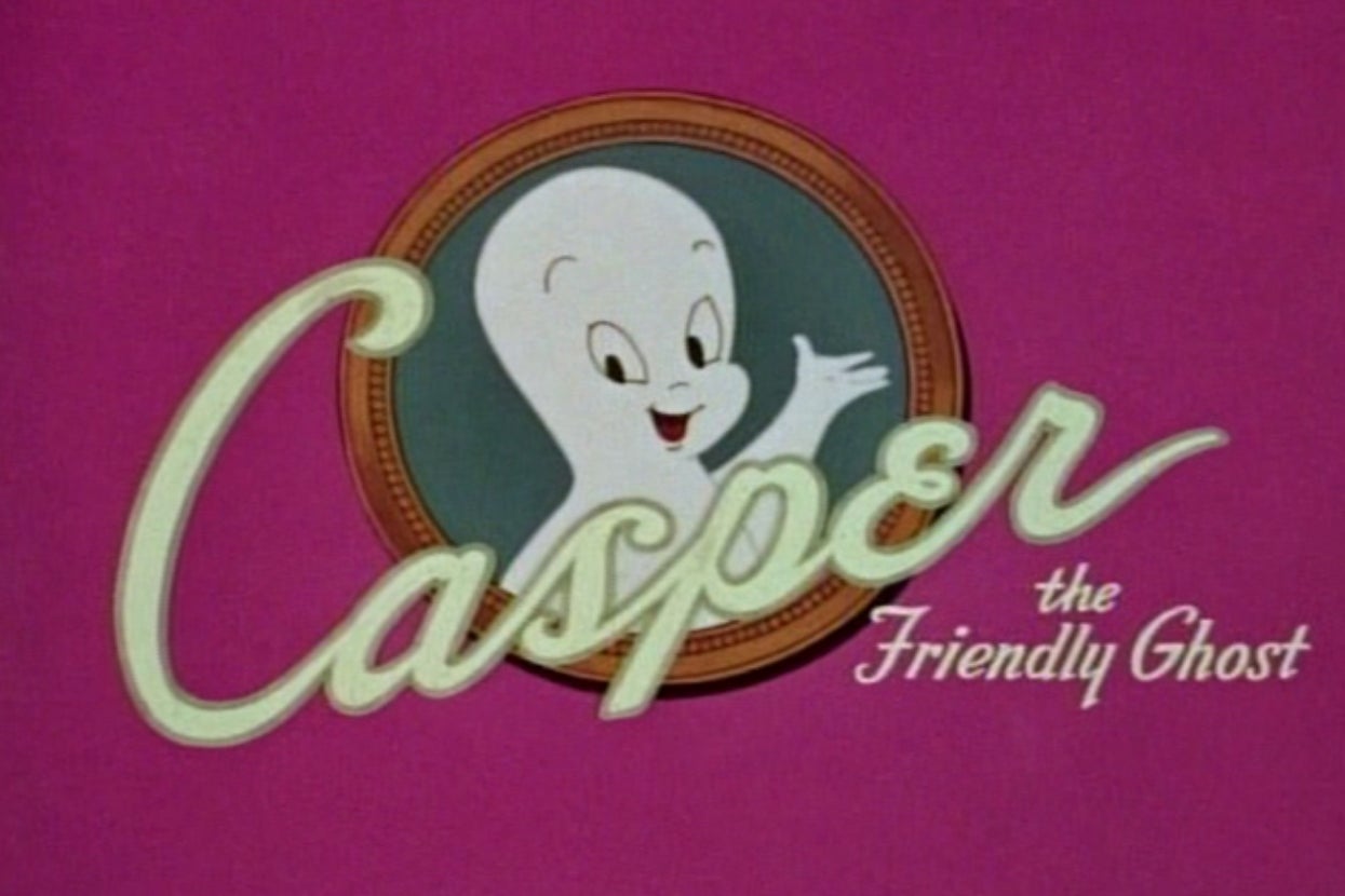 Casper the Friendly Ghost logo features Casper waving