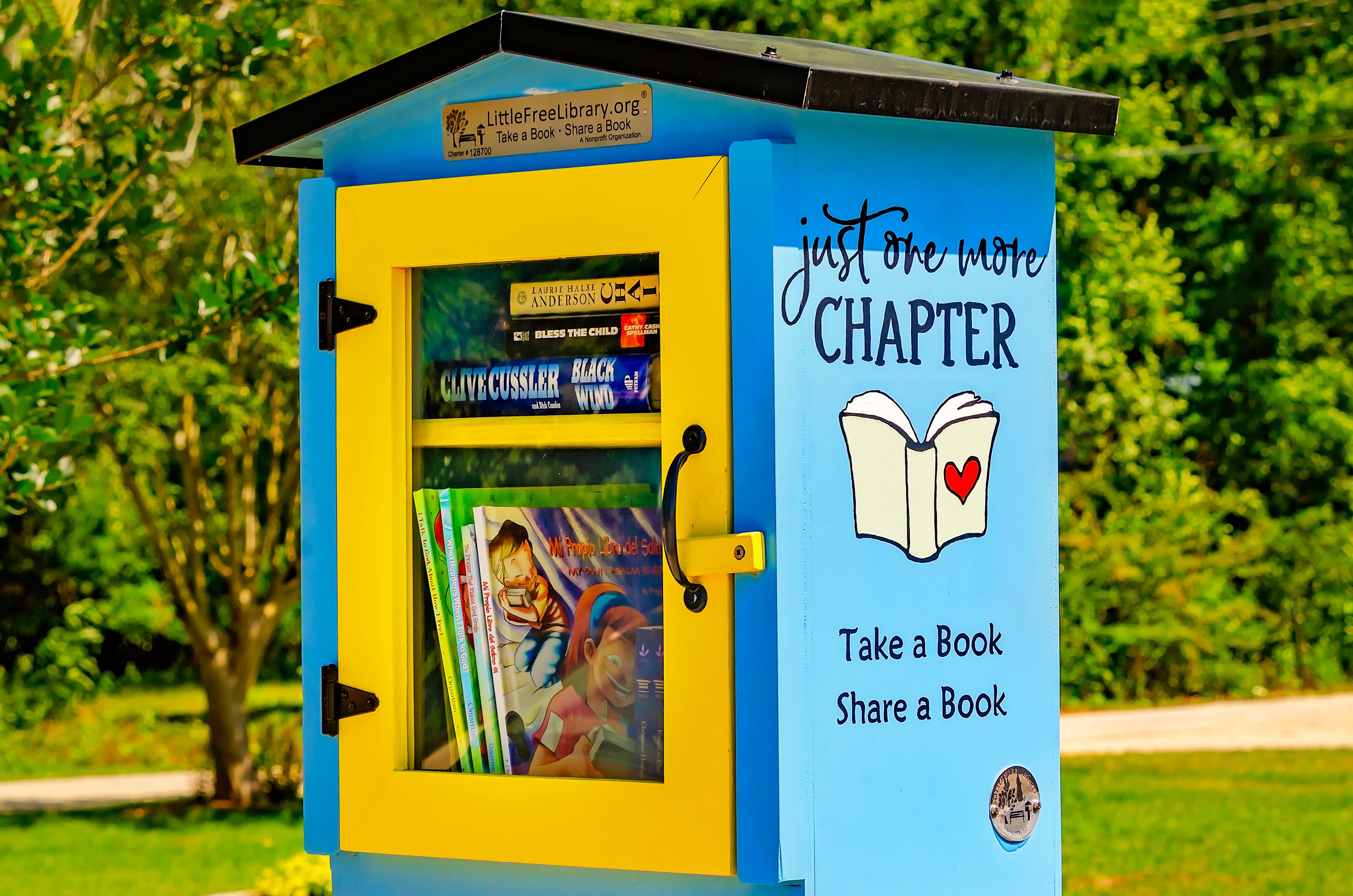 Take a Book, Share a Book," containing children's books