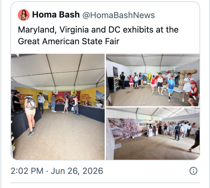 Collage with scenes from a Willy Wonka-themed lawsuit and the Great American State Fair, featuring candy displays and just attendees