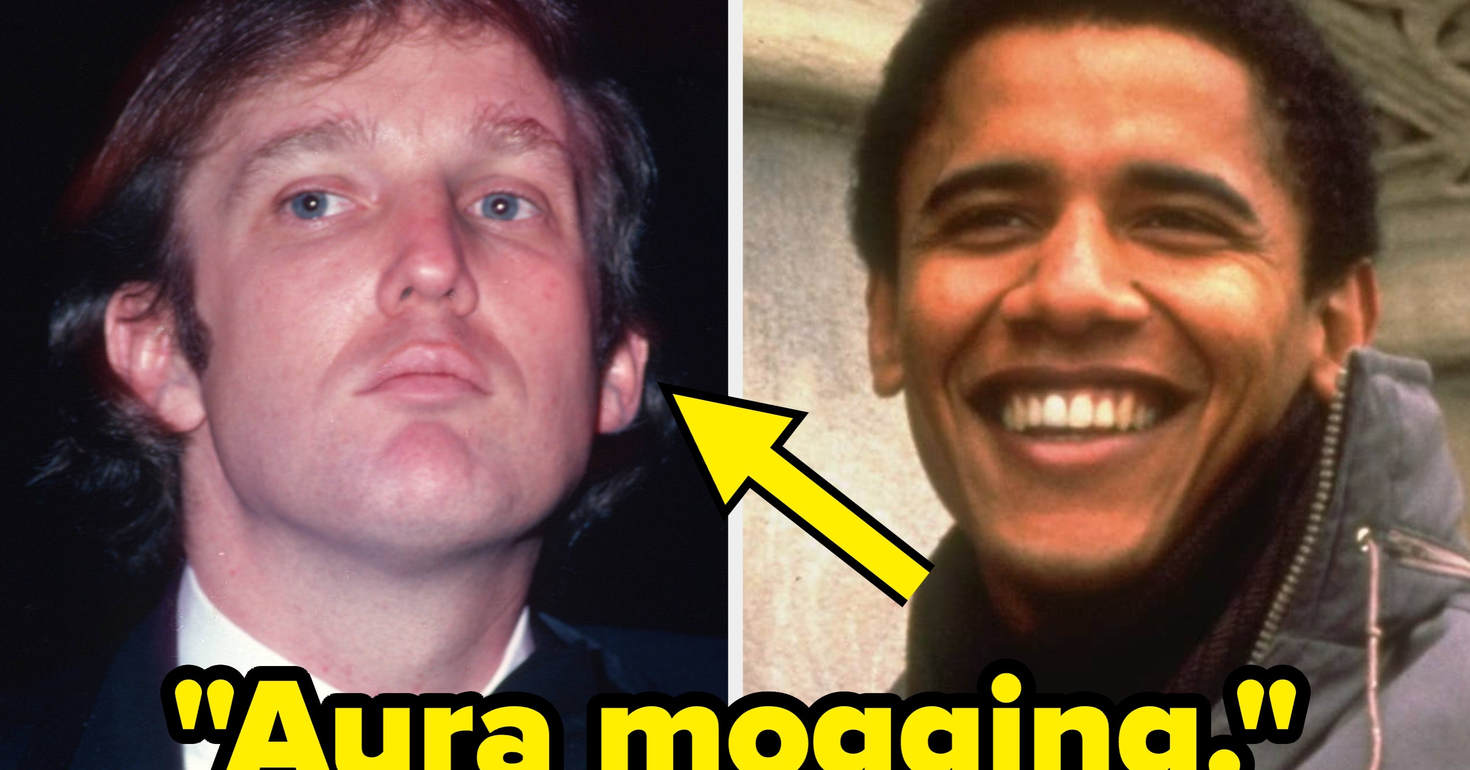 "Aura Mogging": Trump Just Posted Photos Comparing His Young Self To Young Obama, And It's Not Exactly Getting The Reaction He Expected
