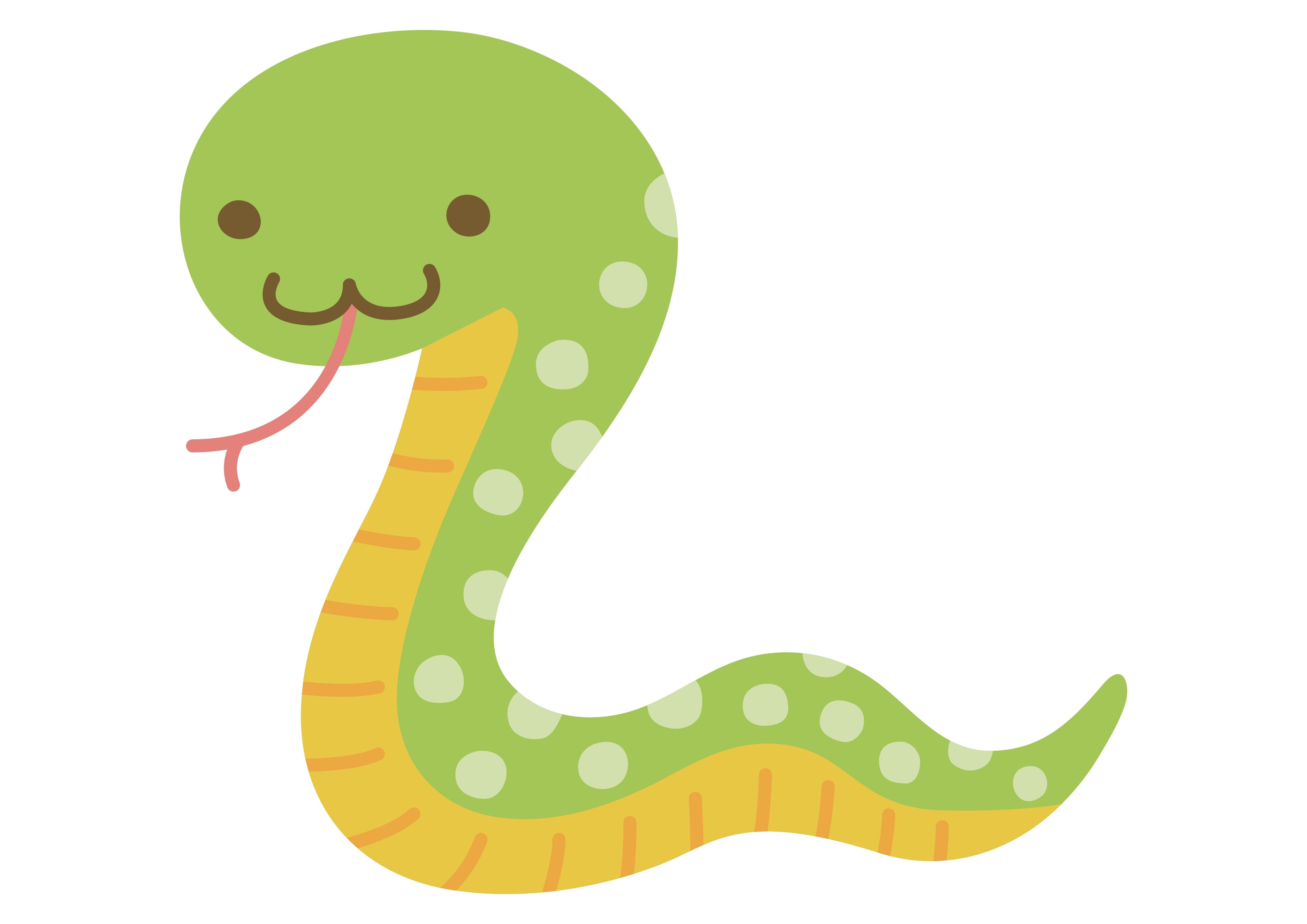 ヘビのイメージ（イラストACより）