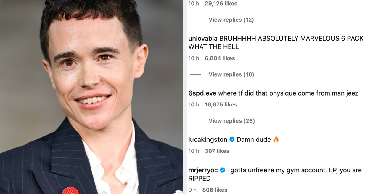 Elliot Page Shared A Rare Photo Of His SUPER Shredded Physique, And Everyone’s Losing It