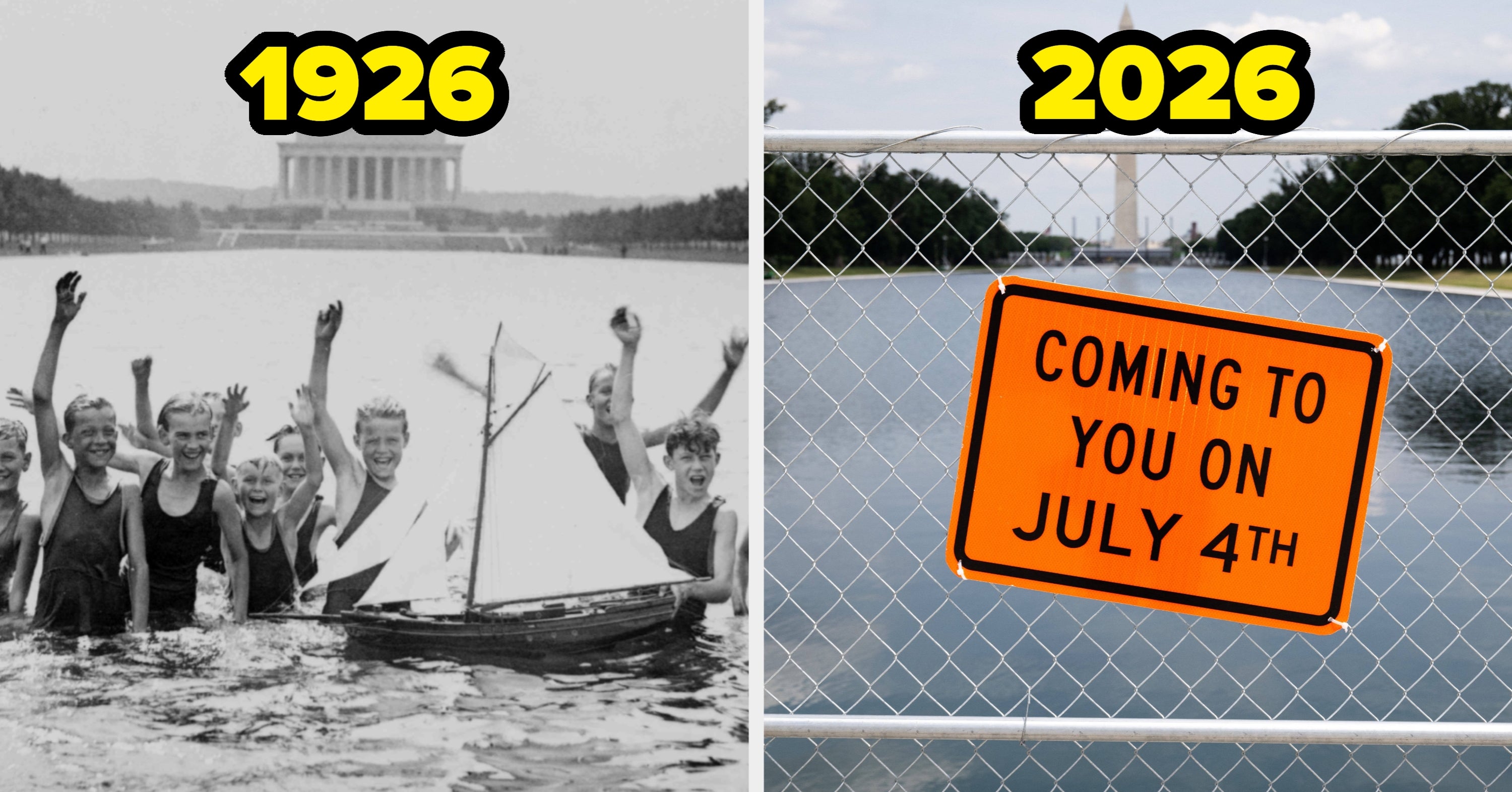 The Reflecting Pool Used To Be REALLY Pretty Before It Turned Into A Green Swamp, And I'm Actually Furious Looking At These Old Photos
