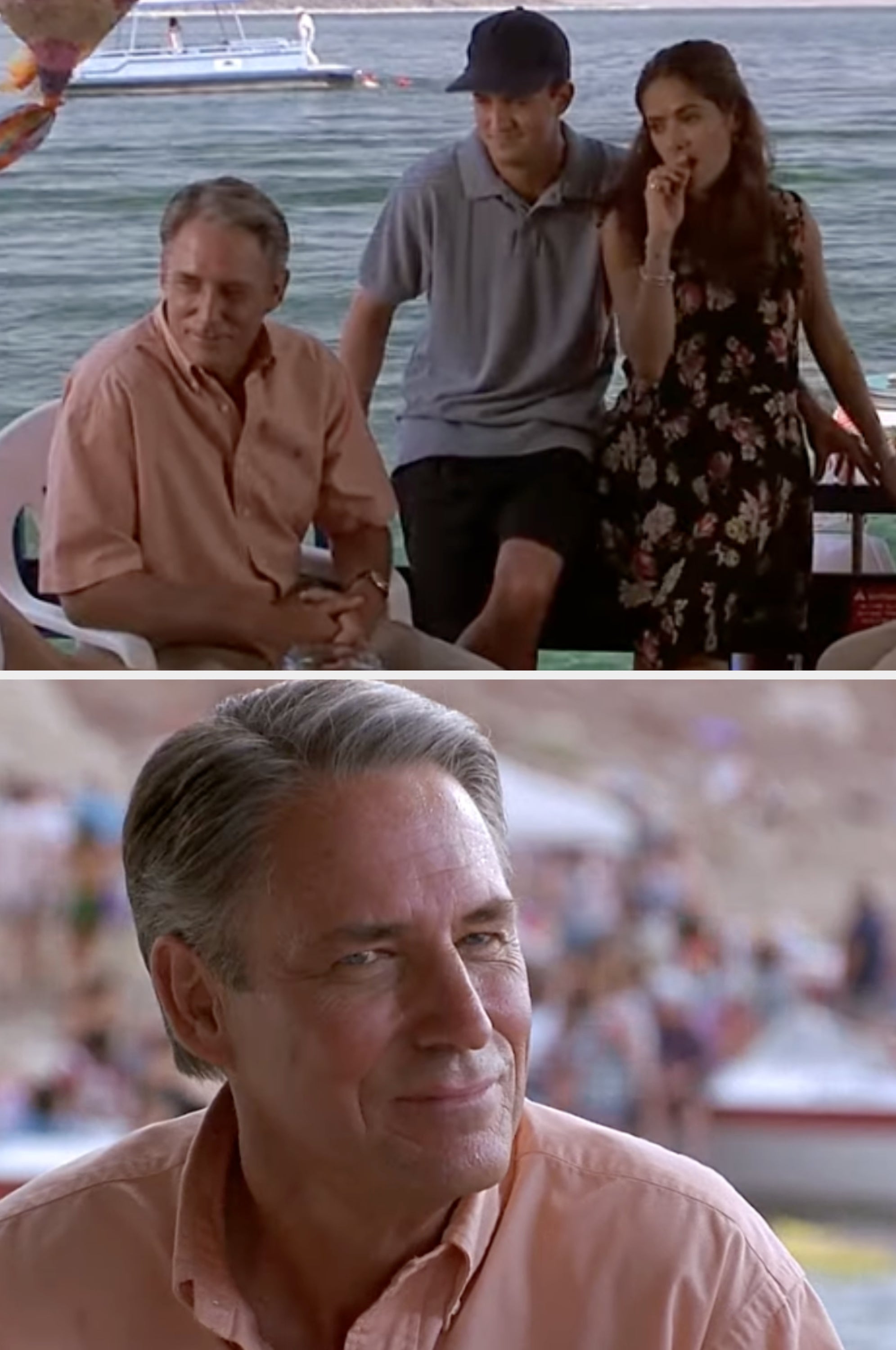 Stills from Fools Rush successful  showing the 2  main   characters connected  a vessel  with the Richard Whitman