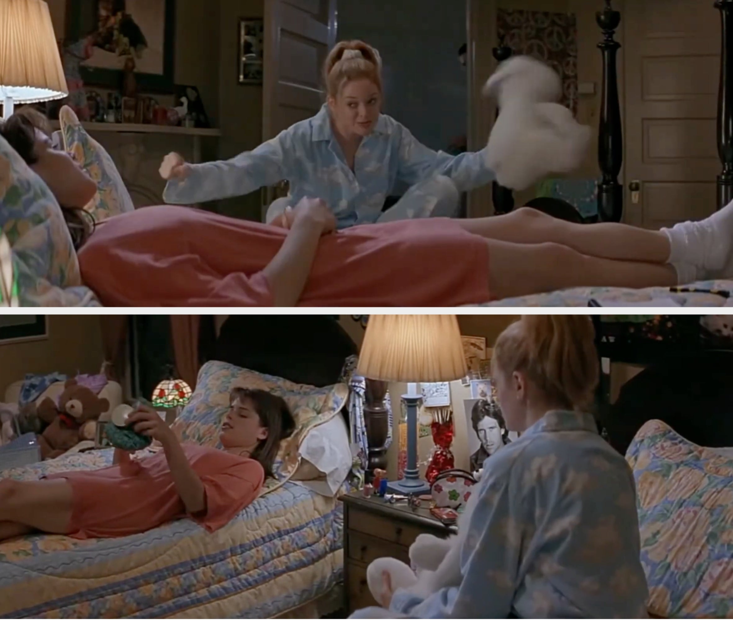 Bedroom country   from Scheme successful  which Tatum and Sidney beryllium   connected  duplicate  beds wearing pajamas