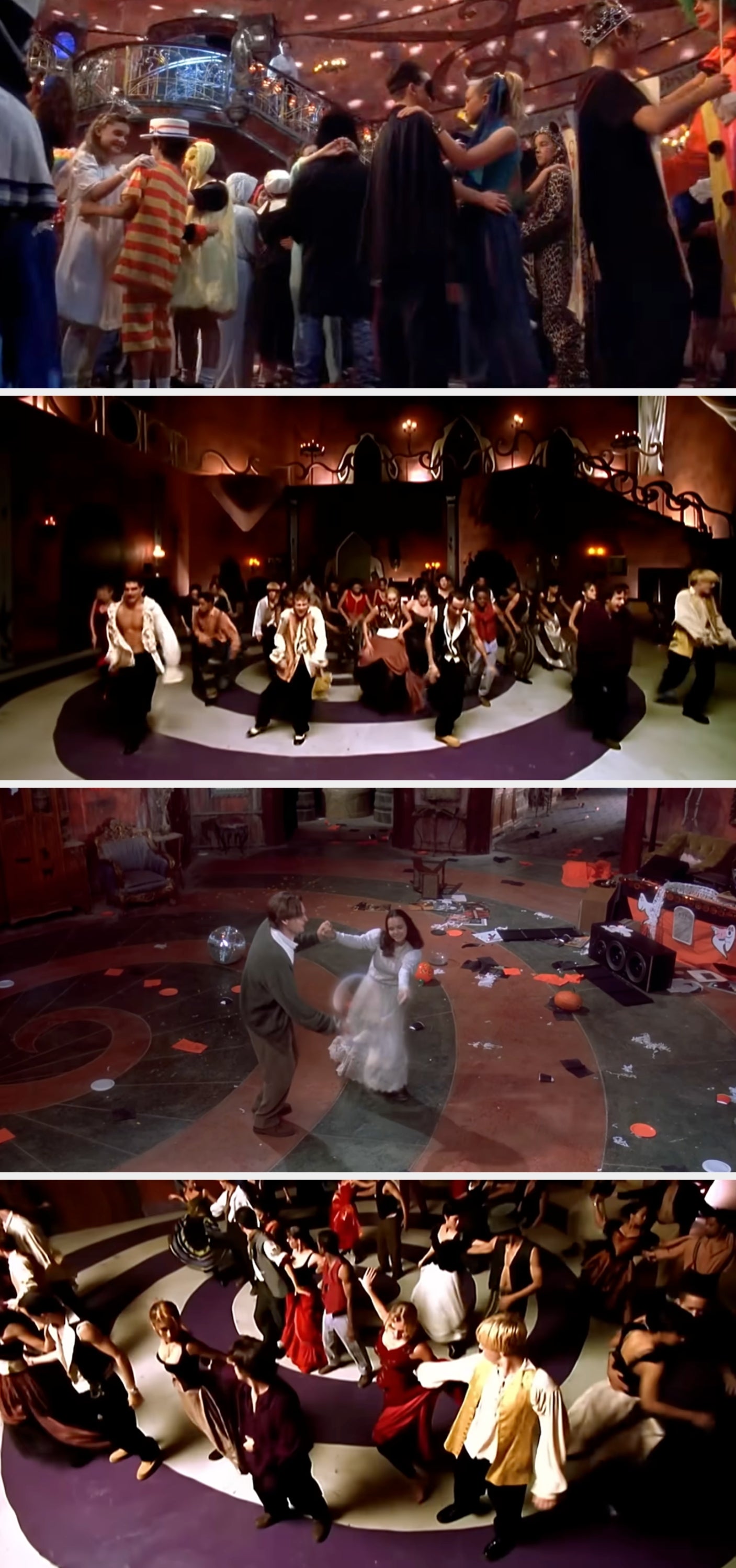 Dancing scenes from Casper and "Everybody (Backstreet's Back)" showing the aforesaid  set