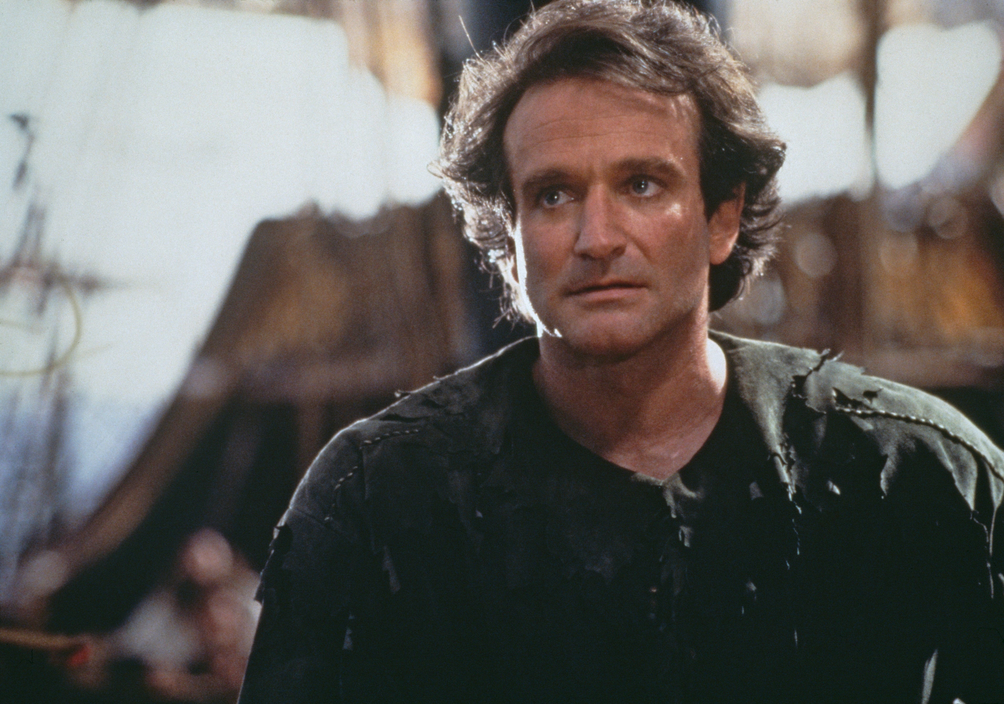 Robin Williams arsenic  Peter successful  tattered covering  successful  Hook