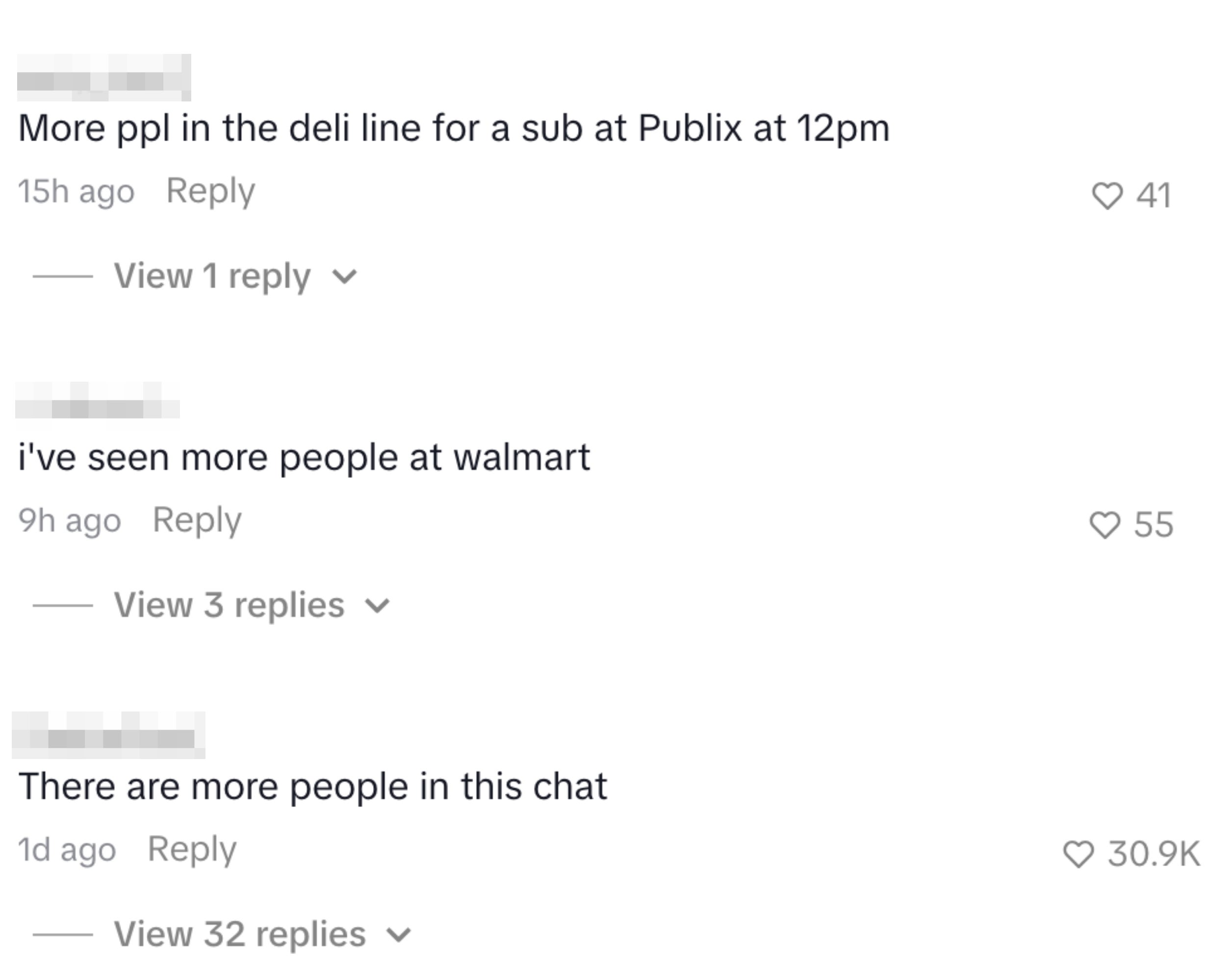 Comments astir  assemblage  sizes astatine  Publix deli and Walmart, with precocious   engagement