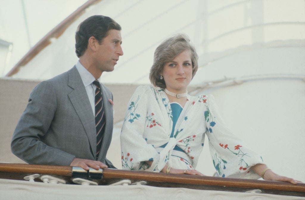 Prince Charles and Diana, Princess of Wales on board the Royal Yacht Britannia in Gibraltar, at the start of their honeymoon cruise, August 1981