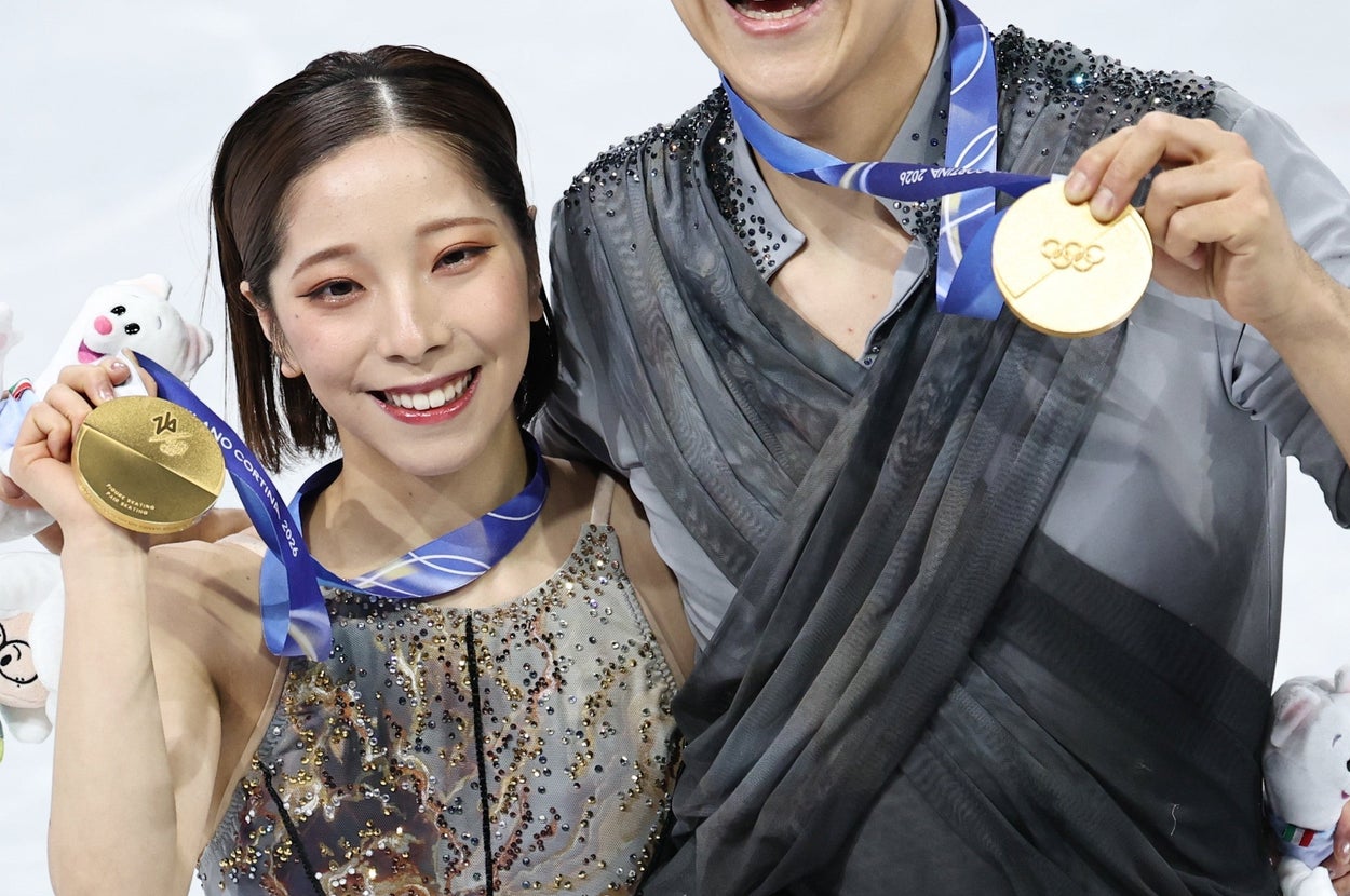 三浦璃来さん（左）と木原龍一さん（右）（時事）