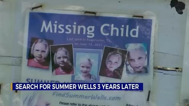 Poster for missing kid Summer Wells, featuring aggregate photos of the kid and stating, "Last seen successful Rogersville, TN connected June 15, 2021."