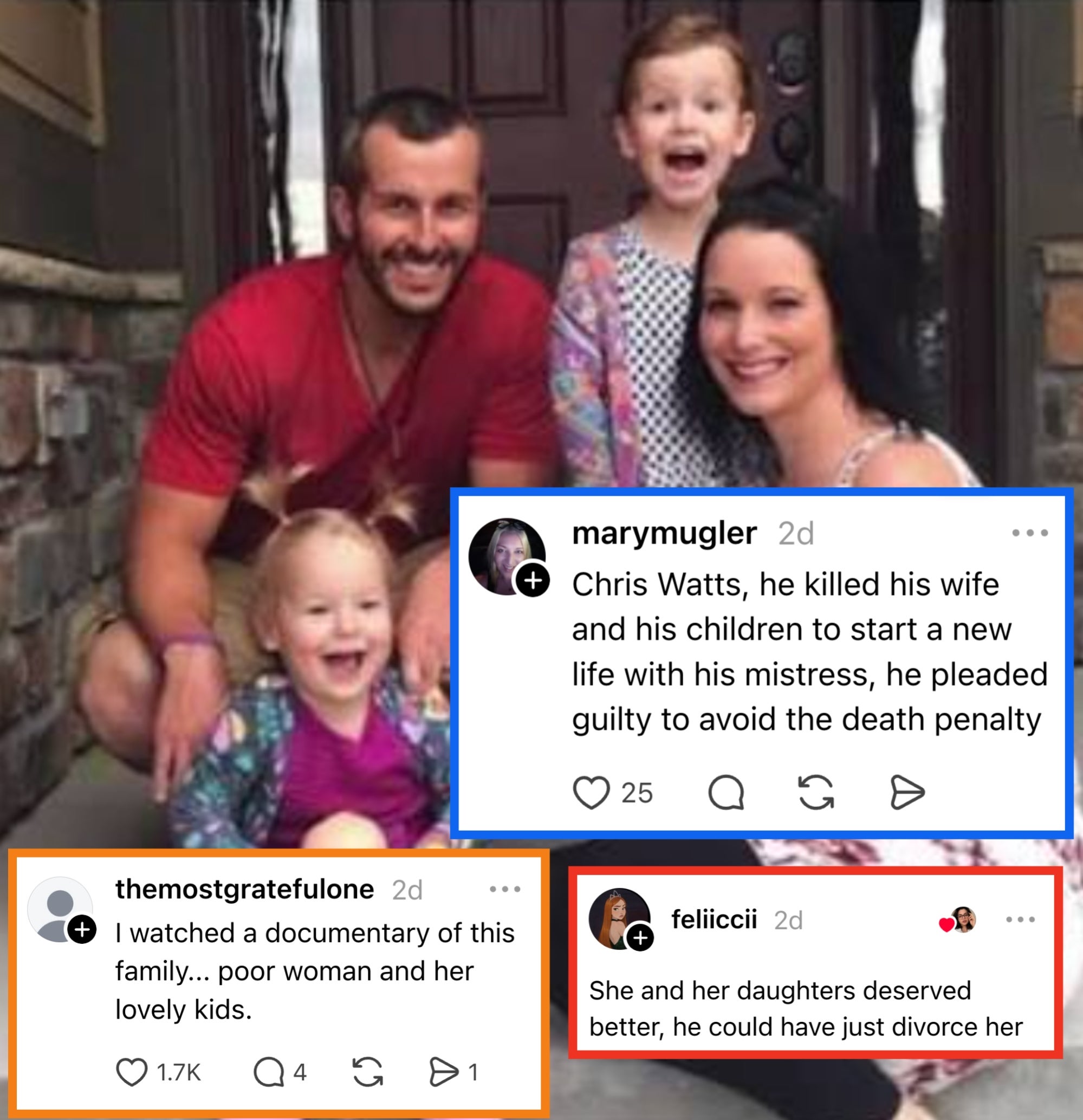 A household of four, with 2 smiling children, sits connected a porch. The pistillate has a bandage connected her arm, suggesting a caller vaccination