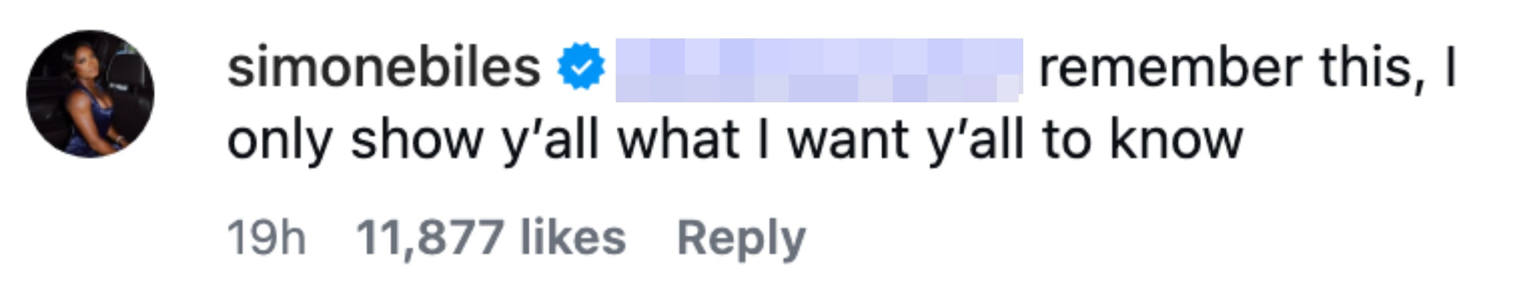 Comment from a verified idiosyncratic saying, "remember this, I lone amusement y’all what I privation y’all to know," with 11,877 likes