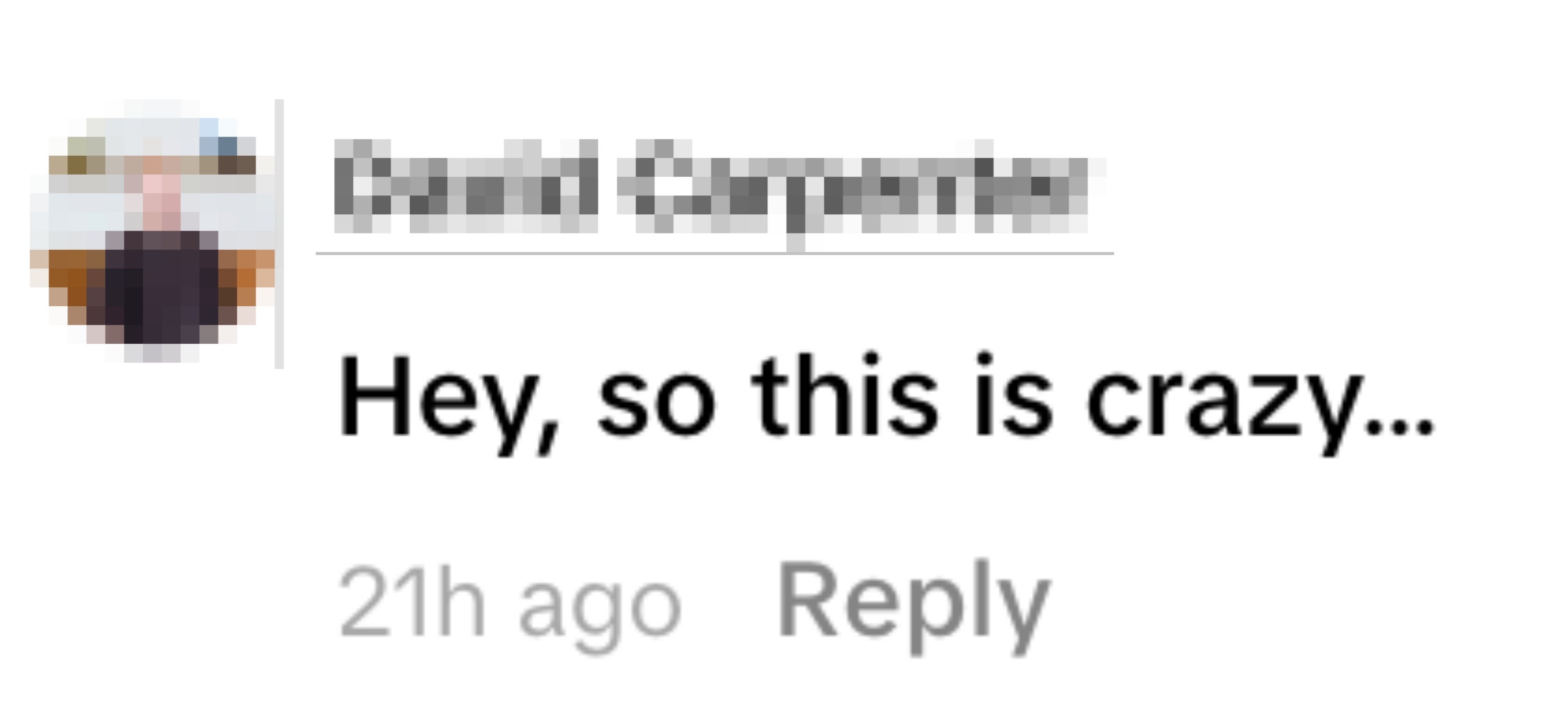 En kommentar på sosiale medier som sier: