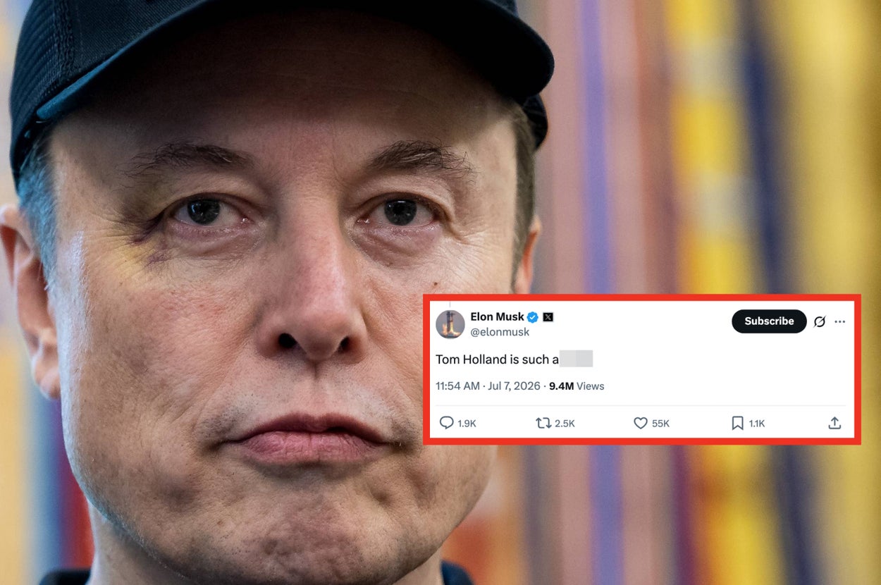 Elon Musk up close in a DOGE hat