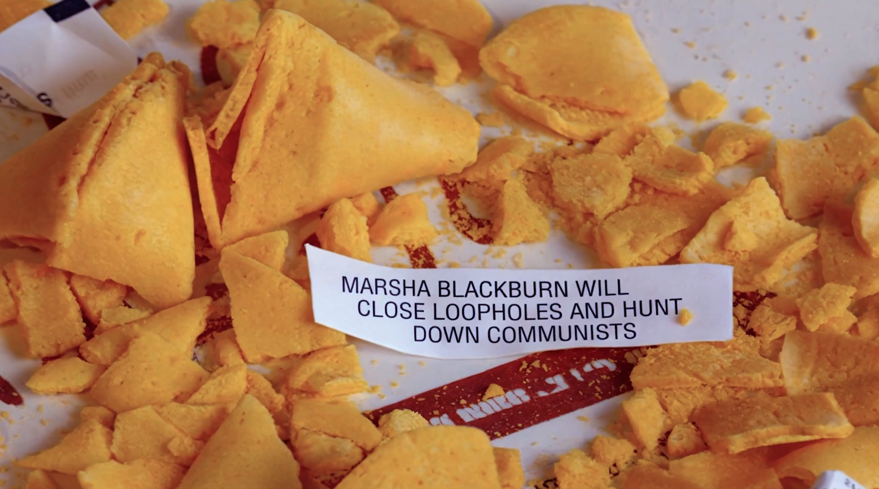 Fortune cookie-papir sier: