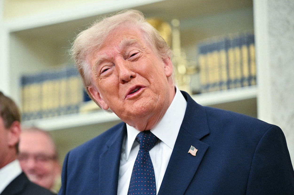米ホワイトハウスで子ども向け資産形成プログラム「トランプ・アカウント」の記念式典で演説したドナルド・トランプ大統領（＝2026年7月6日撮影）/ Mandel NGAN / AFP＝時事