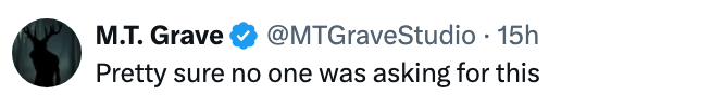 "Pretty sure no one was asking for this."