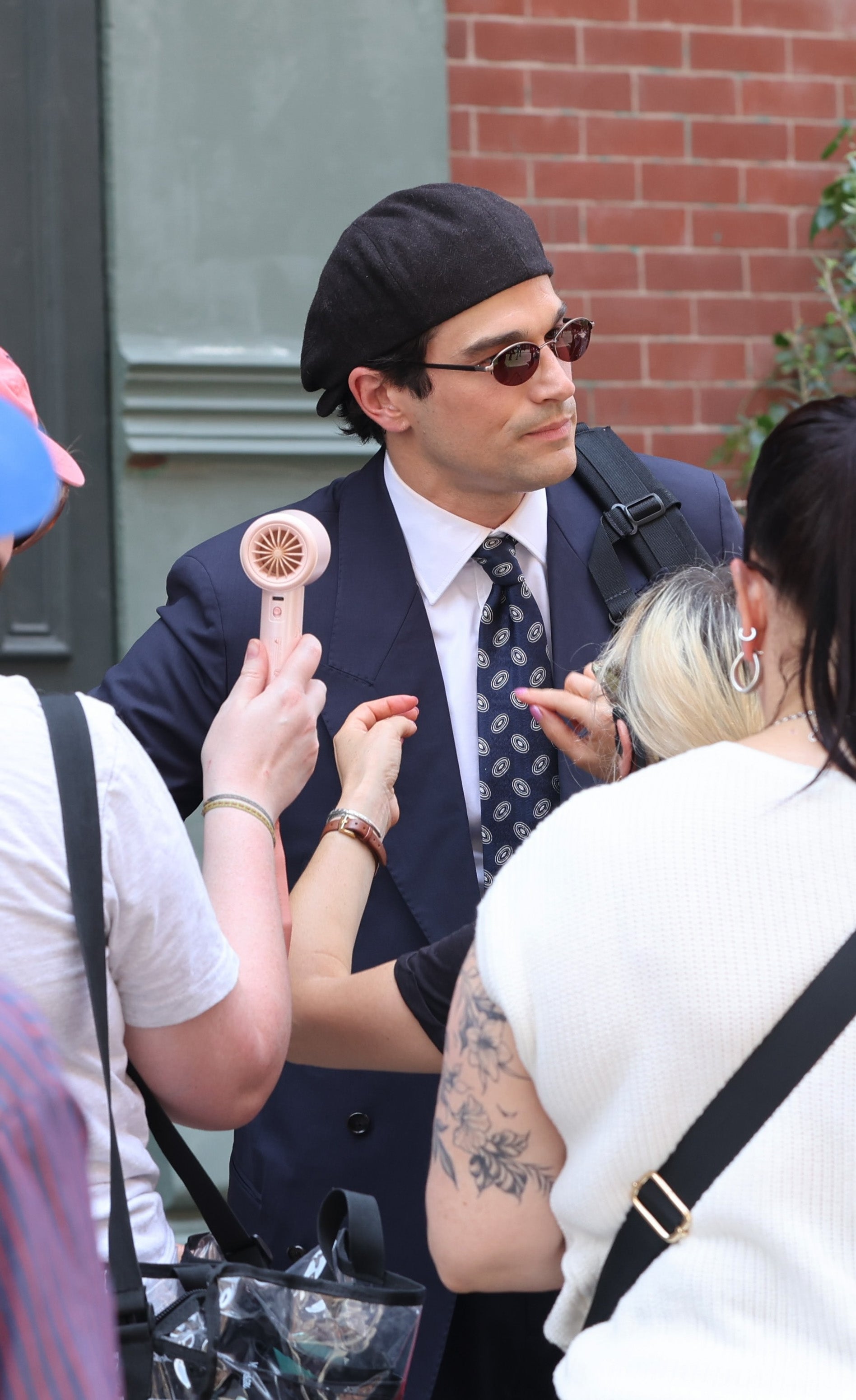 Paul Anthony Kelly portrays John F. Kennedy Jr. while filming in New York