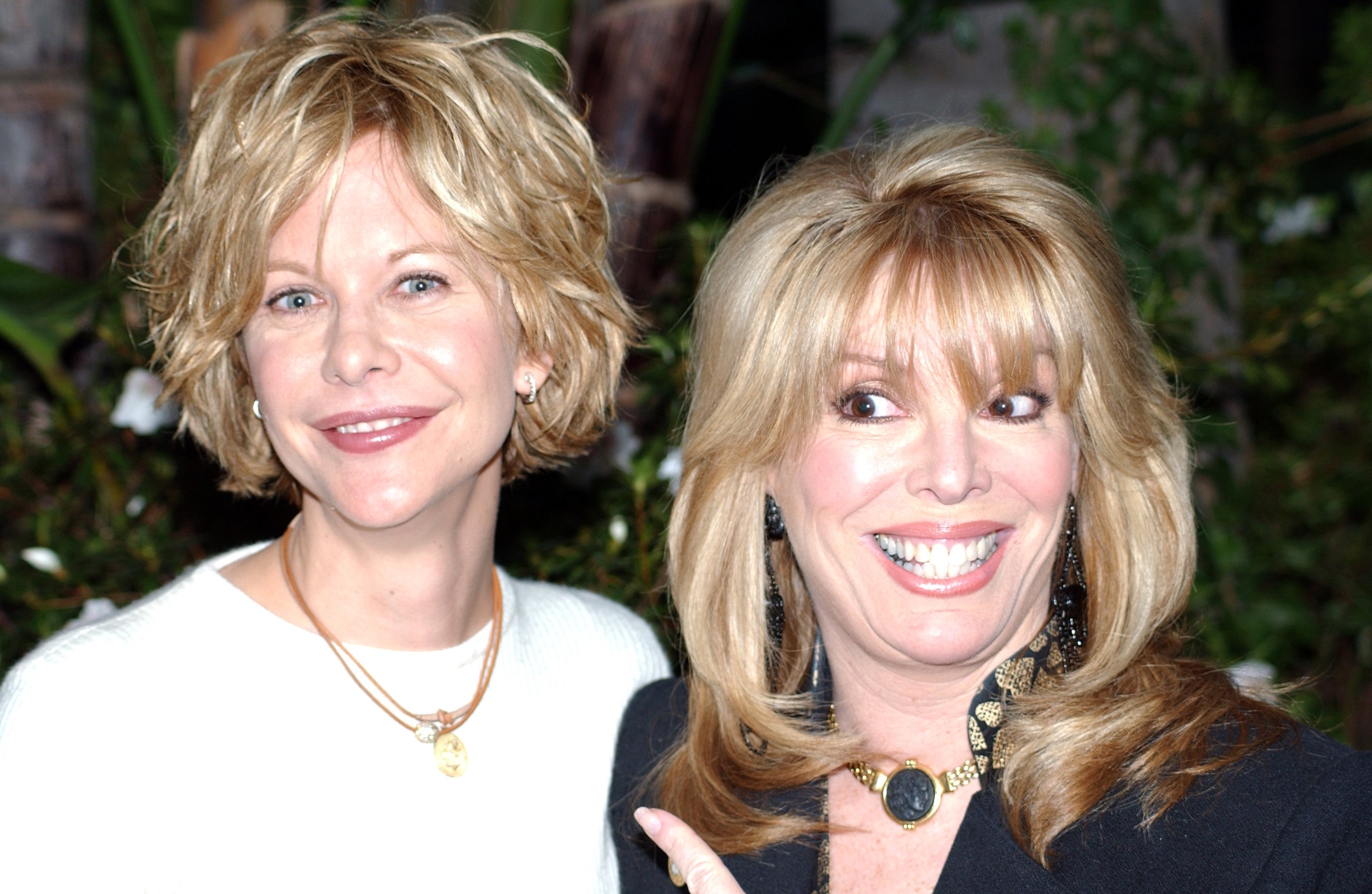 Meg Ryan and Jackie Kallen smile at an event