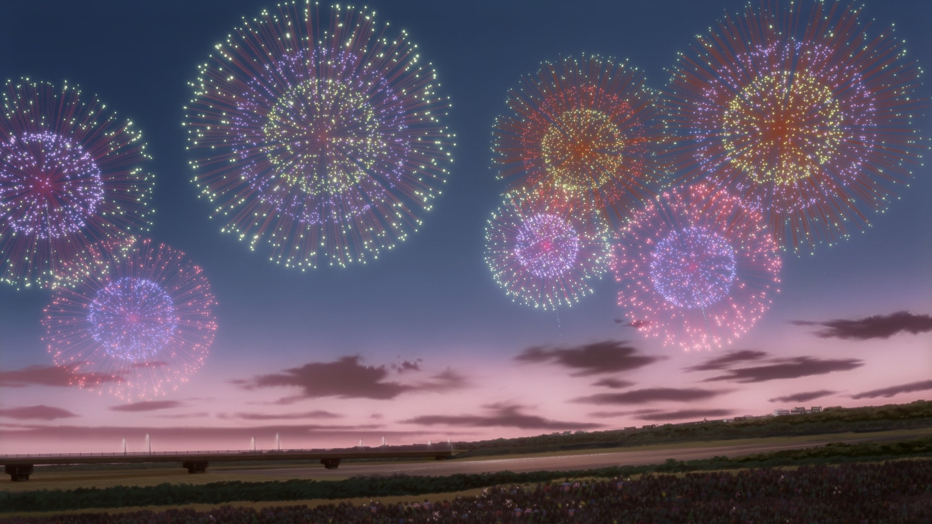 美しい花火の表現がみどころ （c）映画「君と花火と約束と」製作委員会